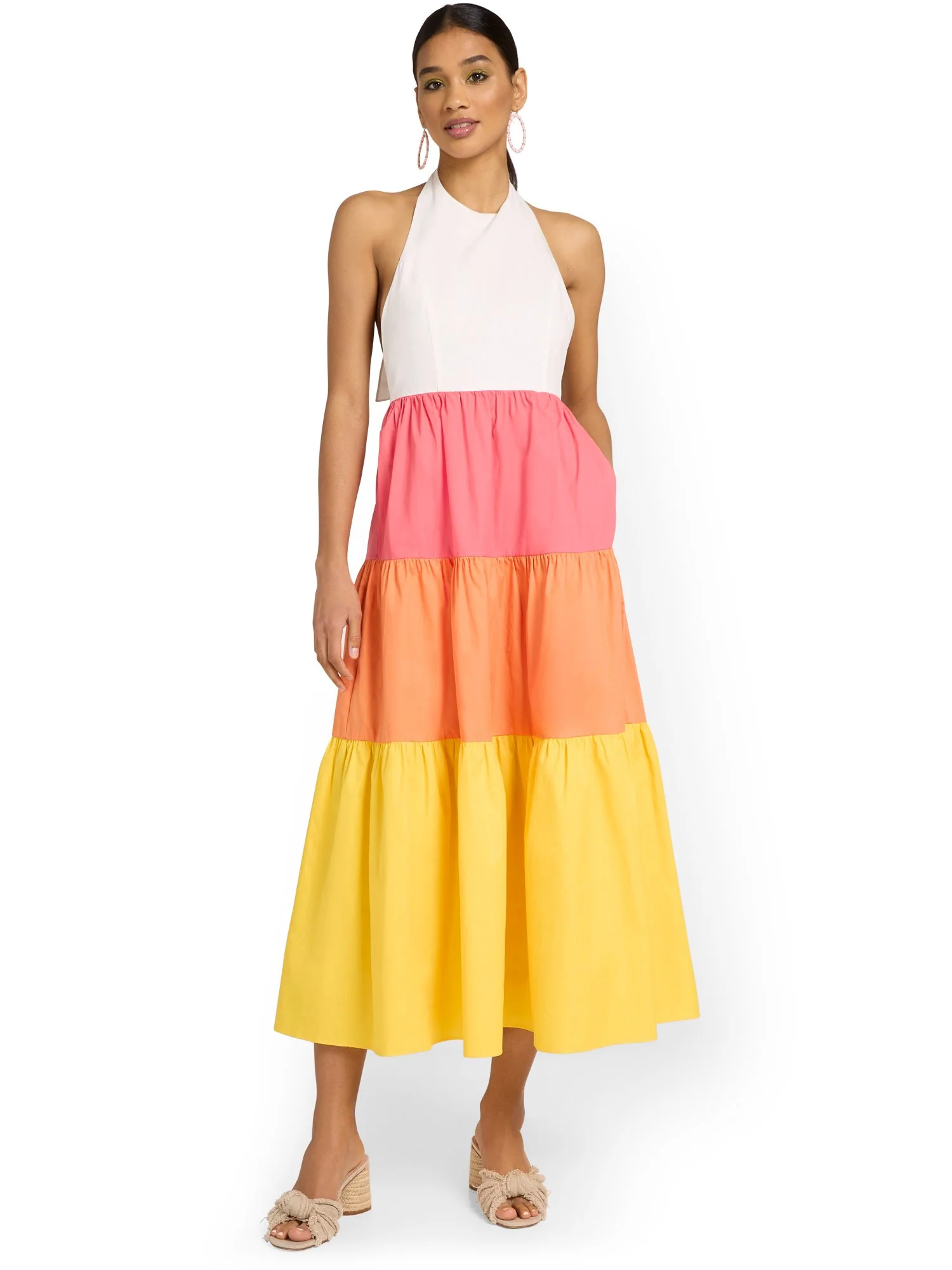 Do+Be Colorblock Poplin Tiered Maxi Dress - Brands We Love