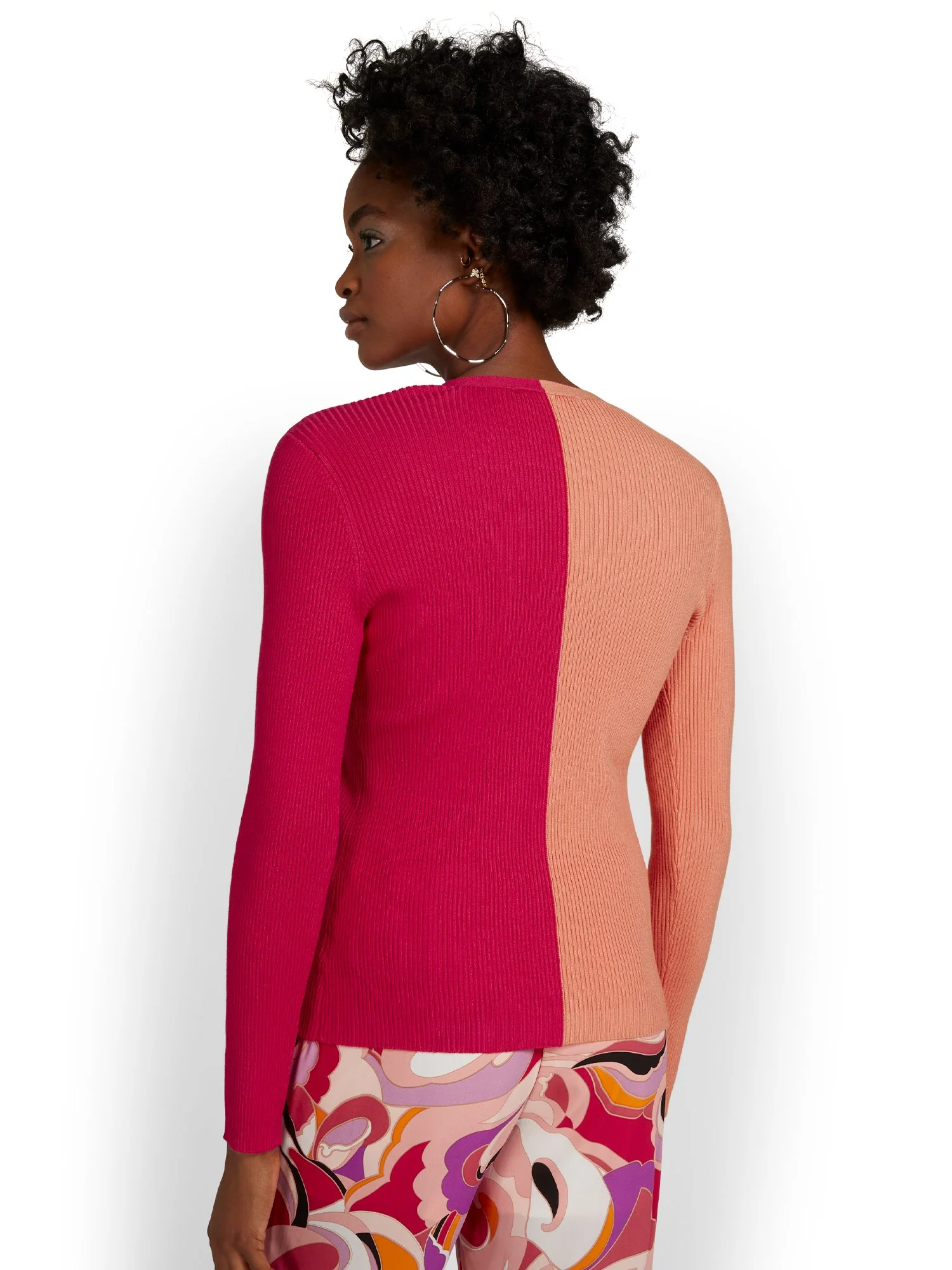 Colorblock Ribbed Cardigan - Image 3