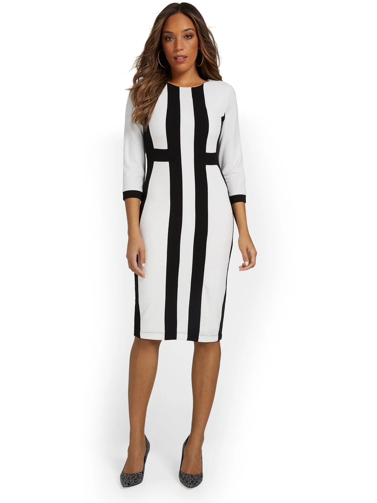 Colorblock Sheath Dress - Image 2
