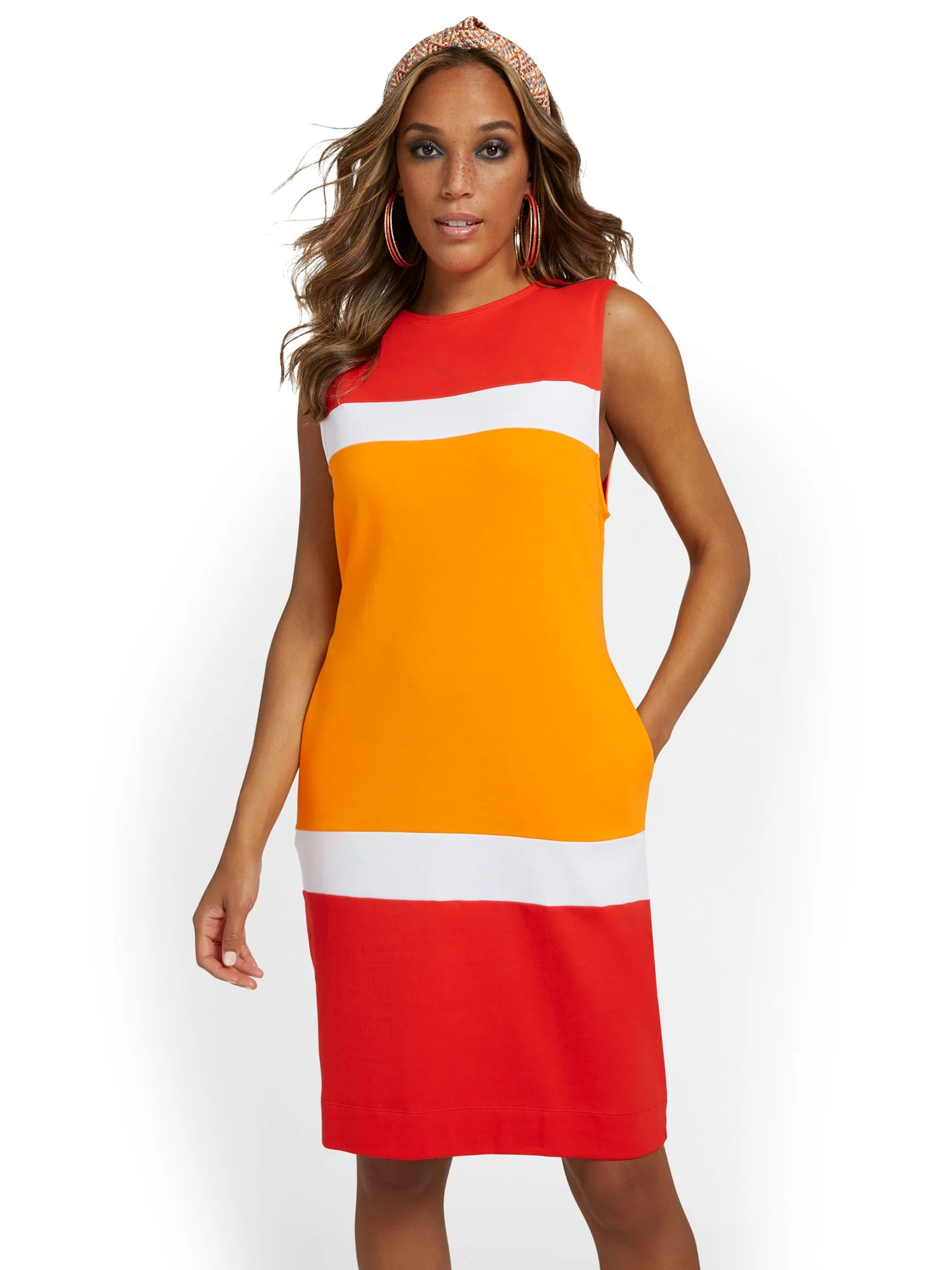 Colorblock Shift Dress - City Knits - Image 13