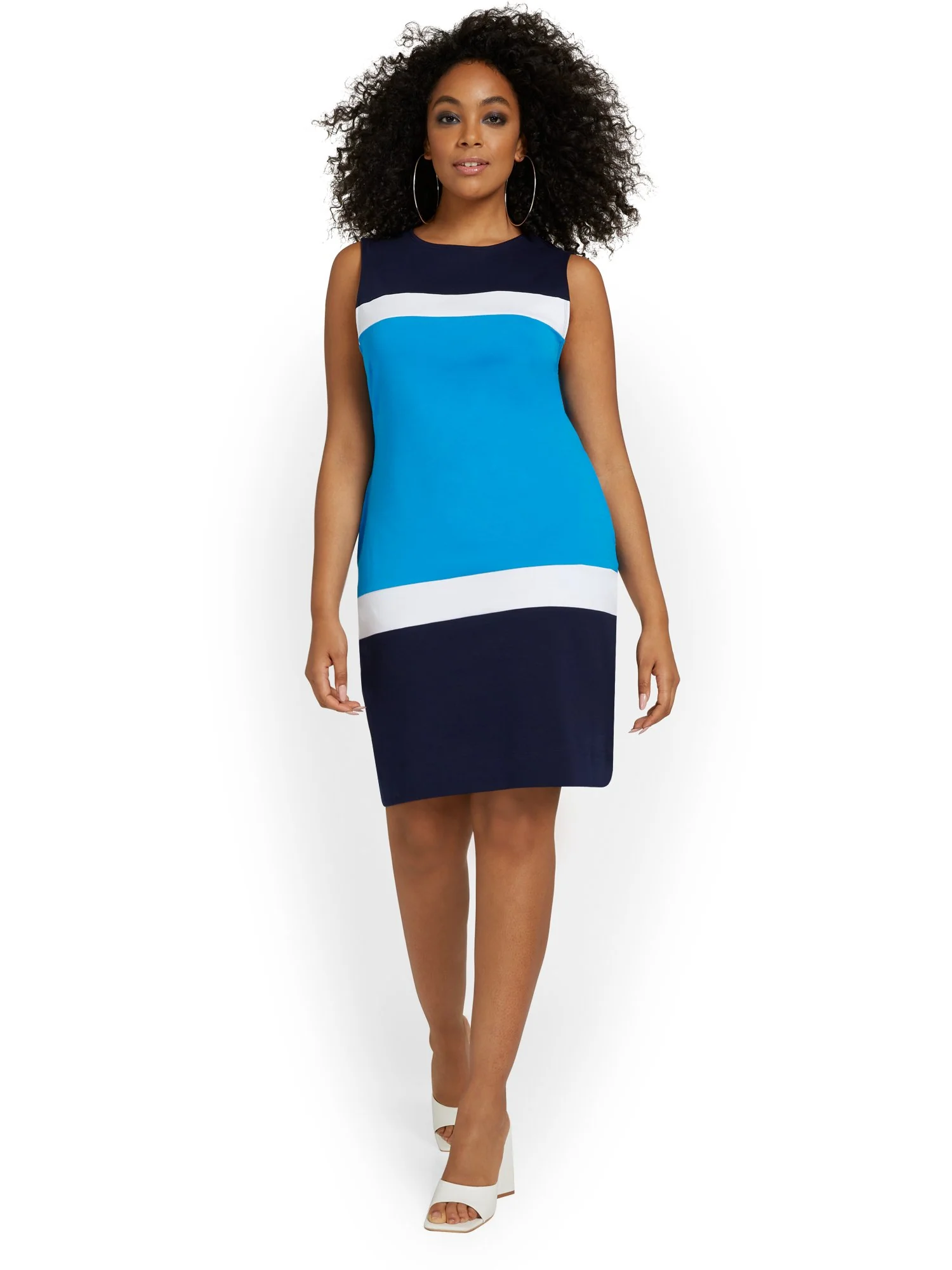 Colorblock Shift Dress - City Knits - Image 4