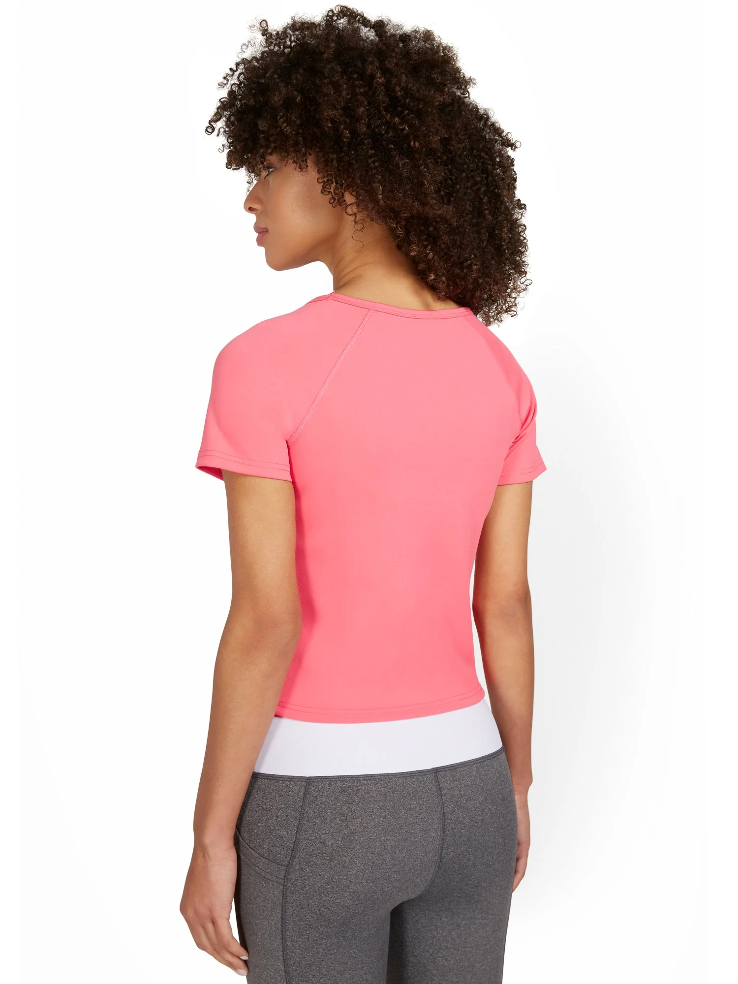 Colorblock Short-Sleeve Yoga Top - Image 3