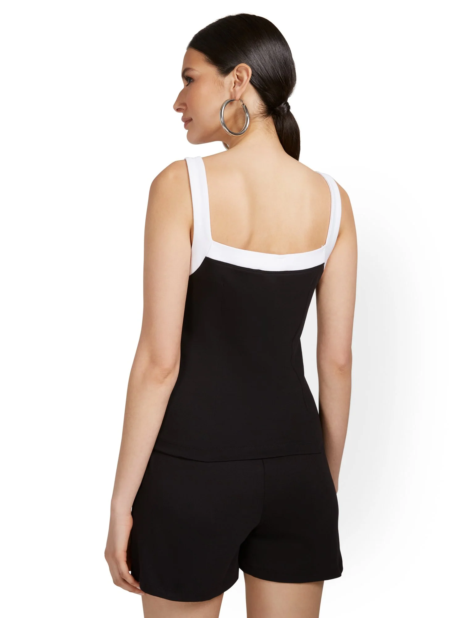 Colorblock Straight-Neck Tank - City Knits - Image 3