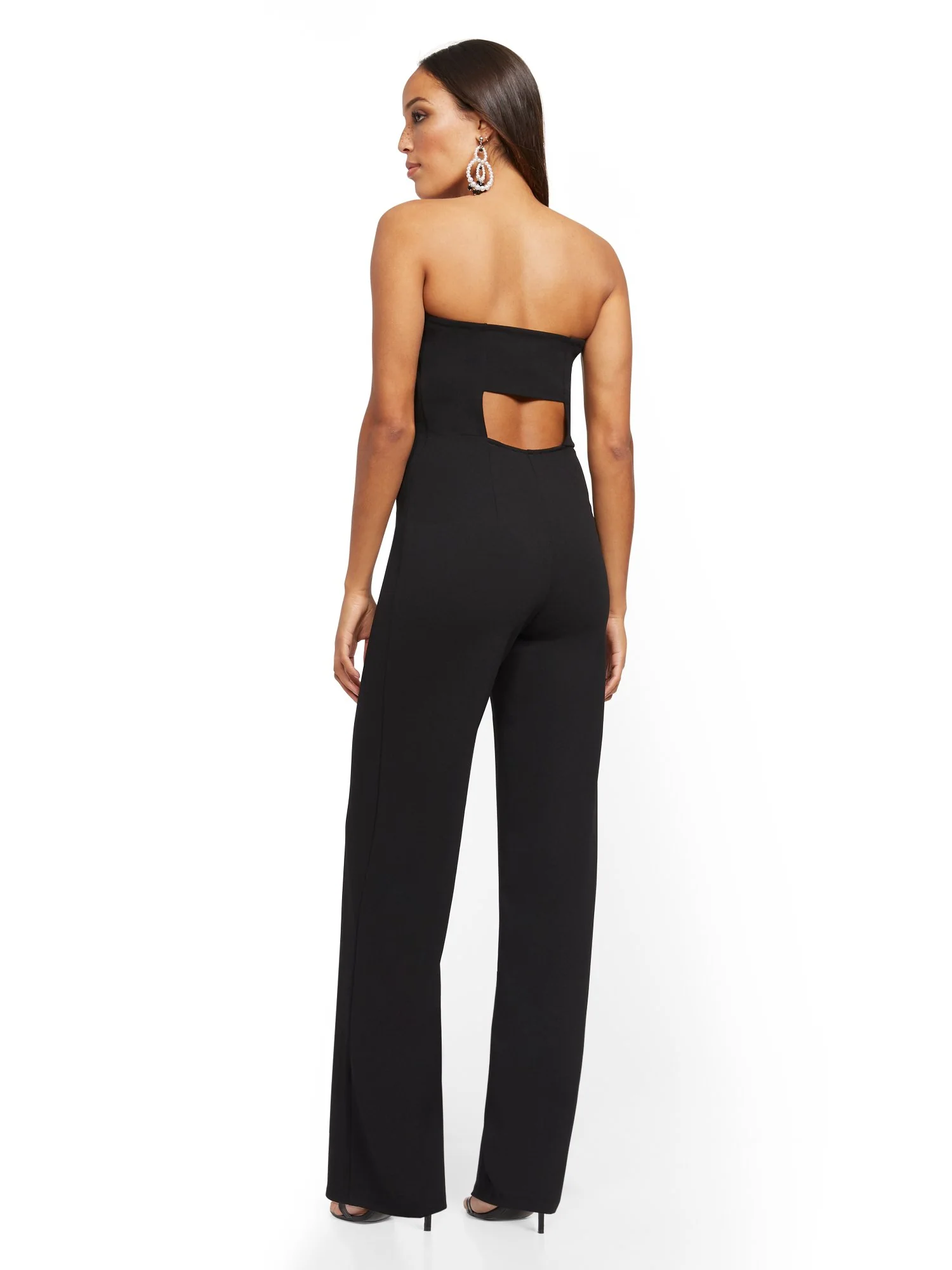 Colorblock Strapless Jumpsuit - Magic Crepe® - Image 2