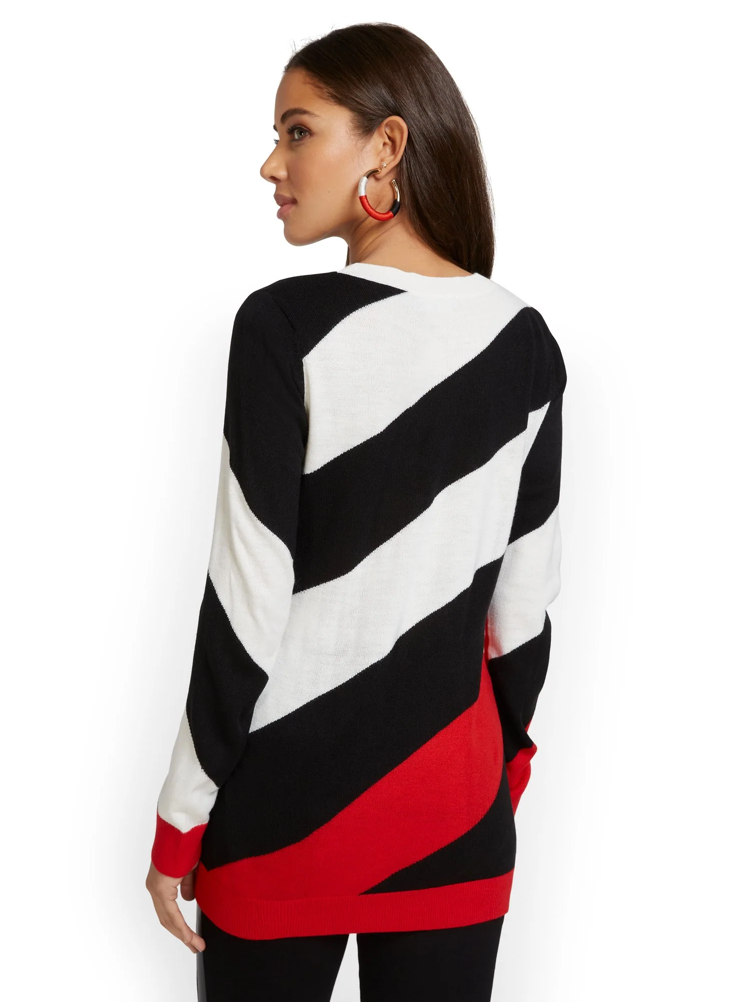 Colorblock Stripe Sweater - Image 3