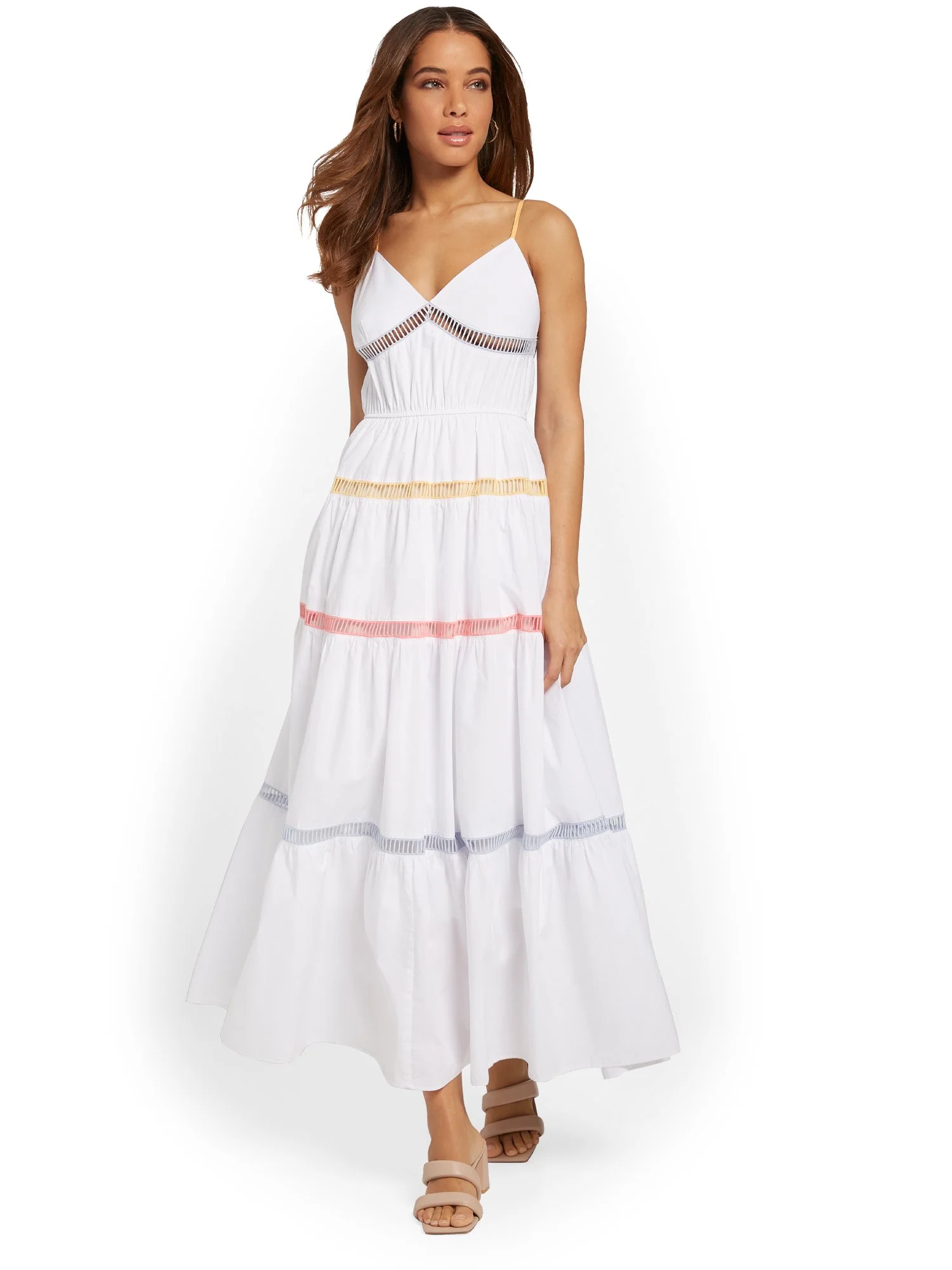 Endless Blu Colorblock-Stripe Tiered Maxi Dress - Brands We Love