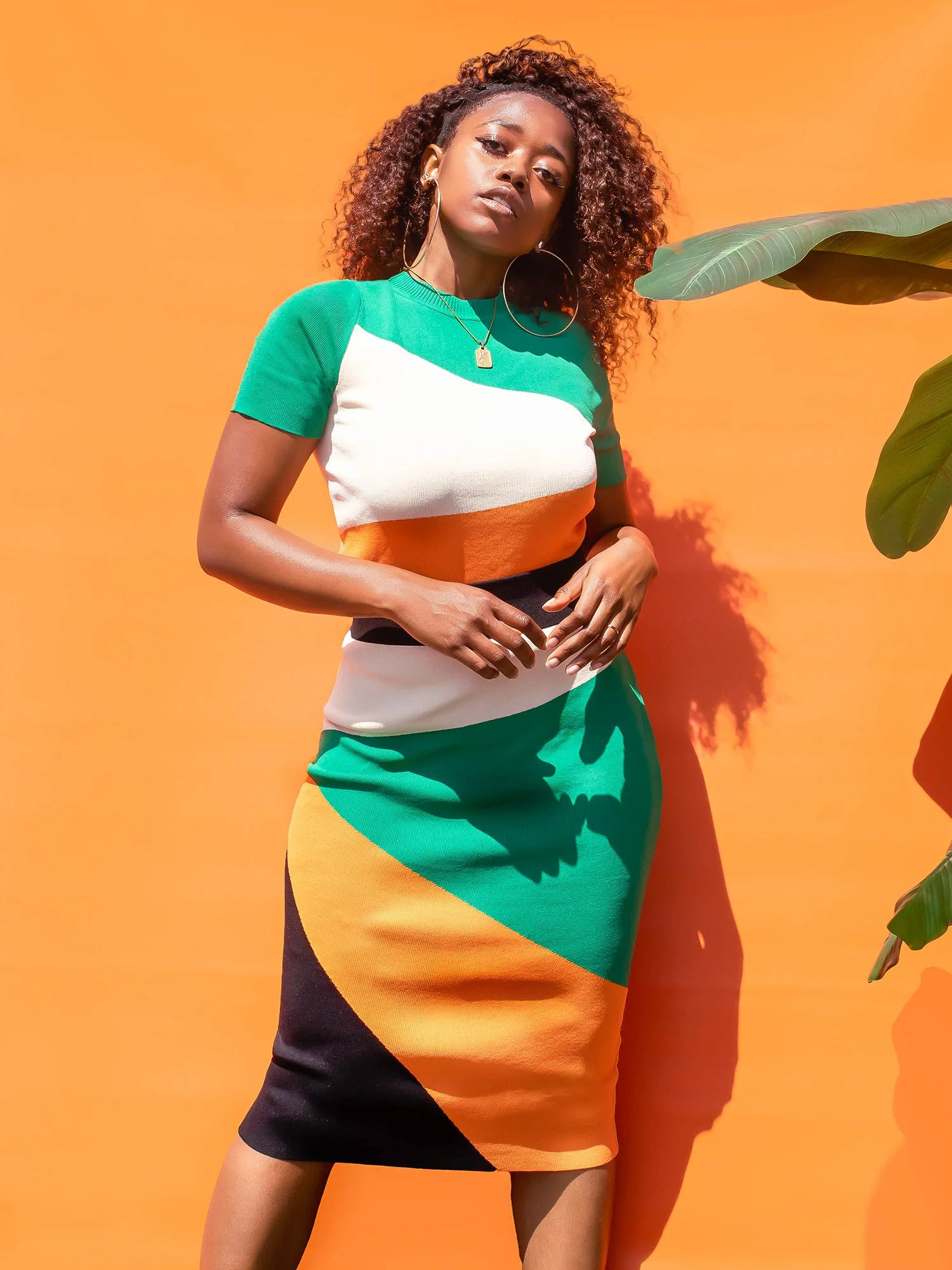 Colorblock Sweater Pencil Skirt - The NY&C Legacy Collection - Image 2