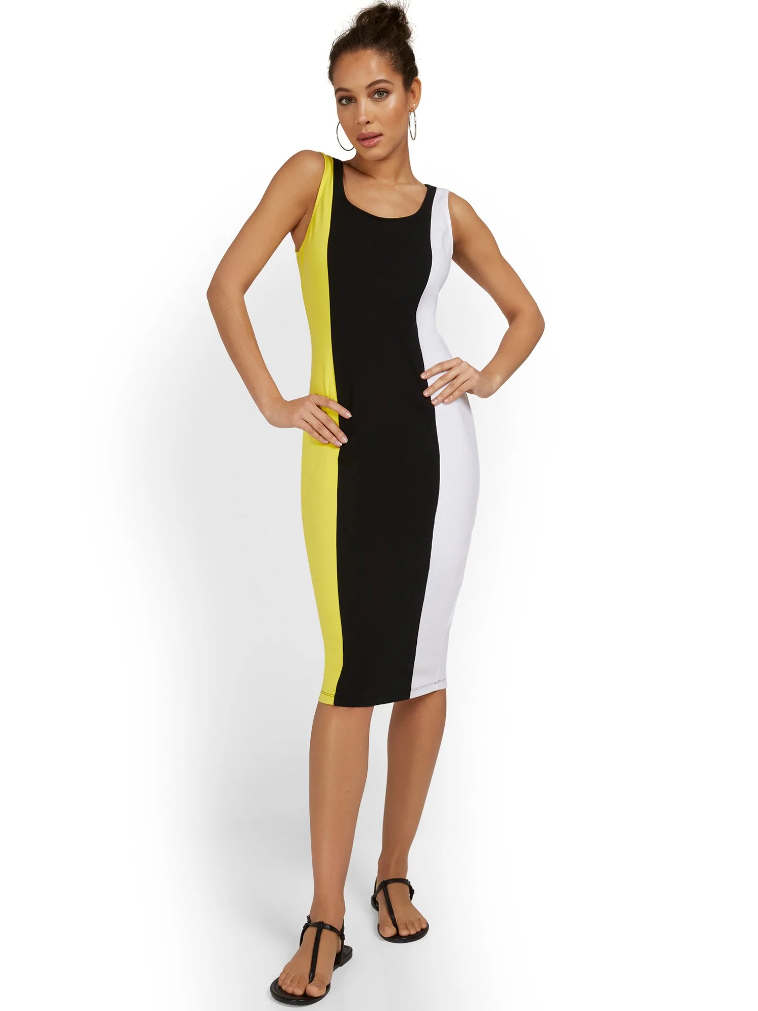 Colorblock Tank Midi Dress - Everyday Collection - Image 2