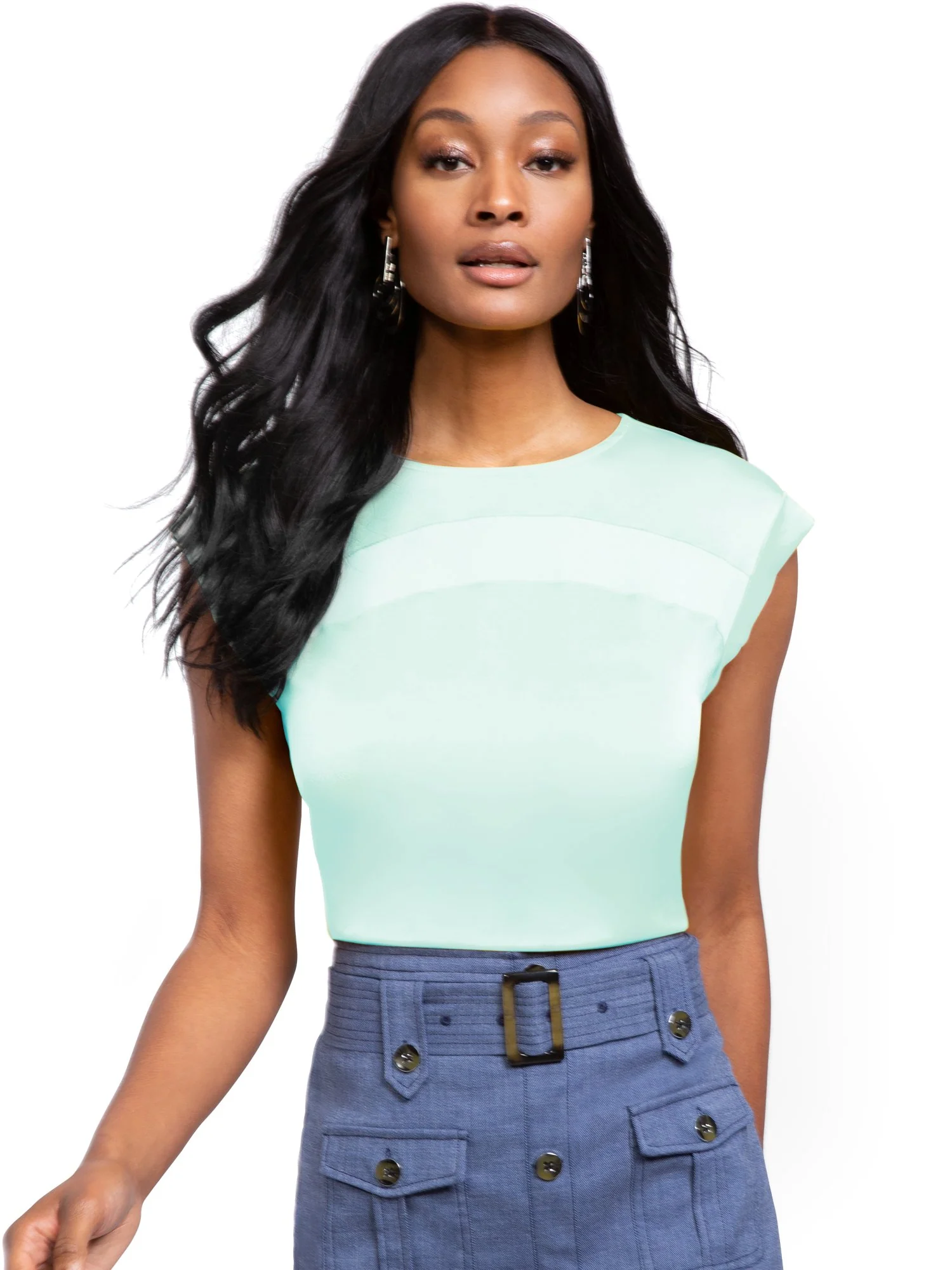 Contrast-Inset Top - 7th Avenue - Image 16