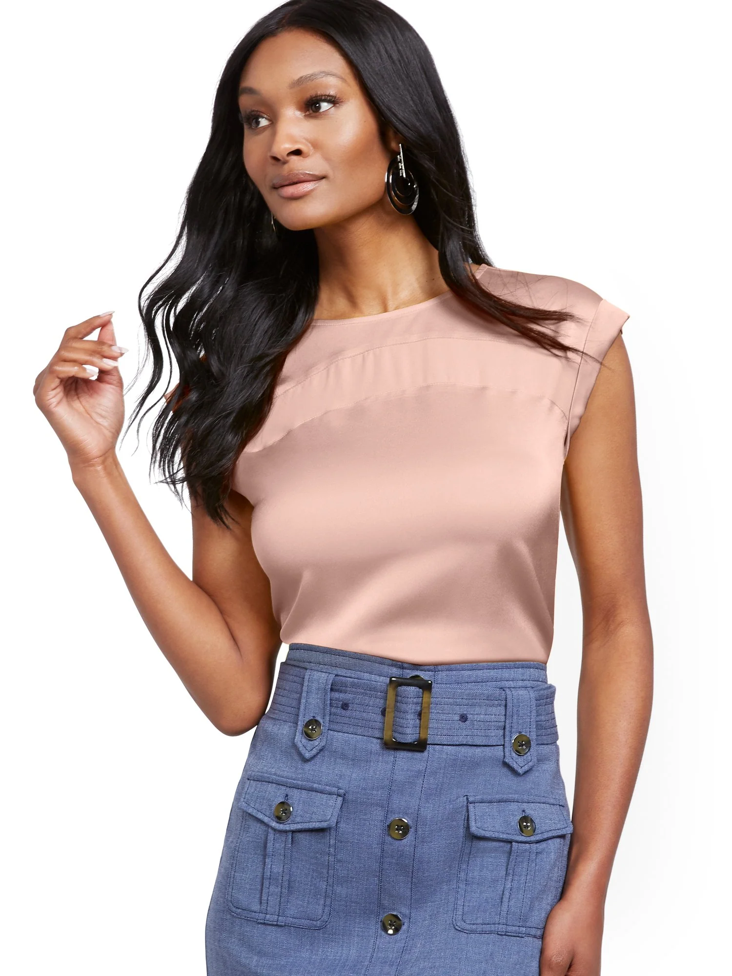 Contrast-Inset Top - 7th Avenue - Image 7