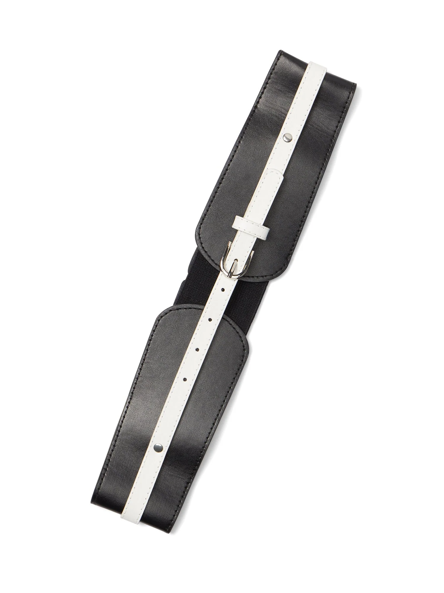 Contrast-Stripe Waist Belt