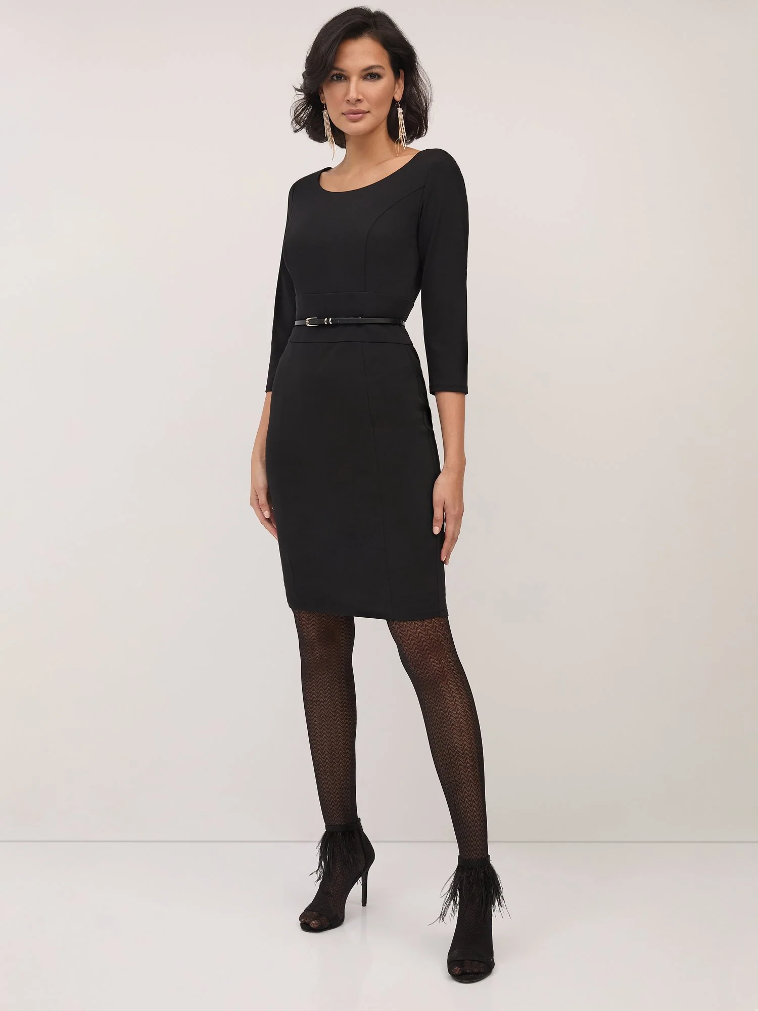 Corset-Detail Sheath Dress - Magic Crepe® - Image 2