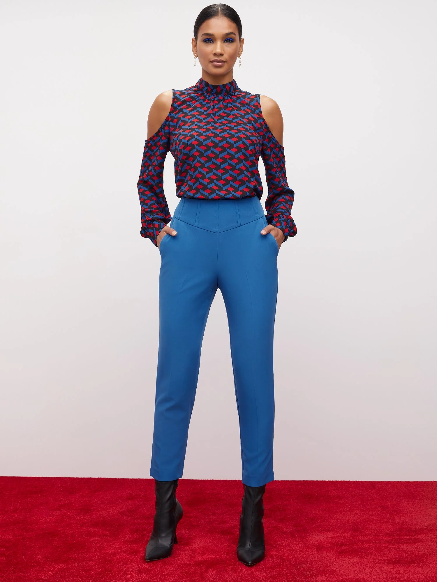 Corset-Waist Slim-Leg Ankle Pant - Image 2