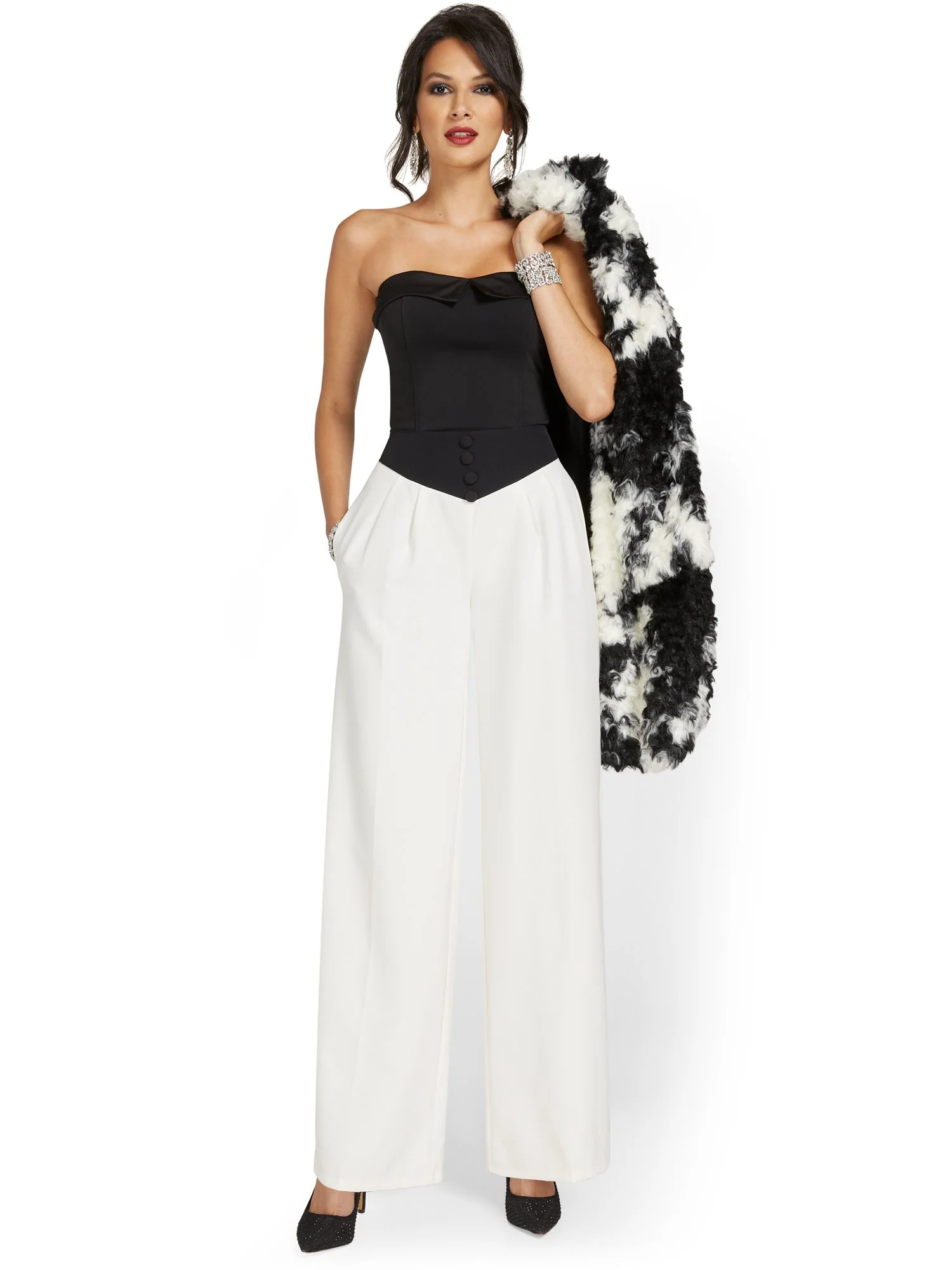 Corset-Waist Wide-Leg Pant - Image 5