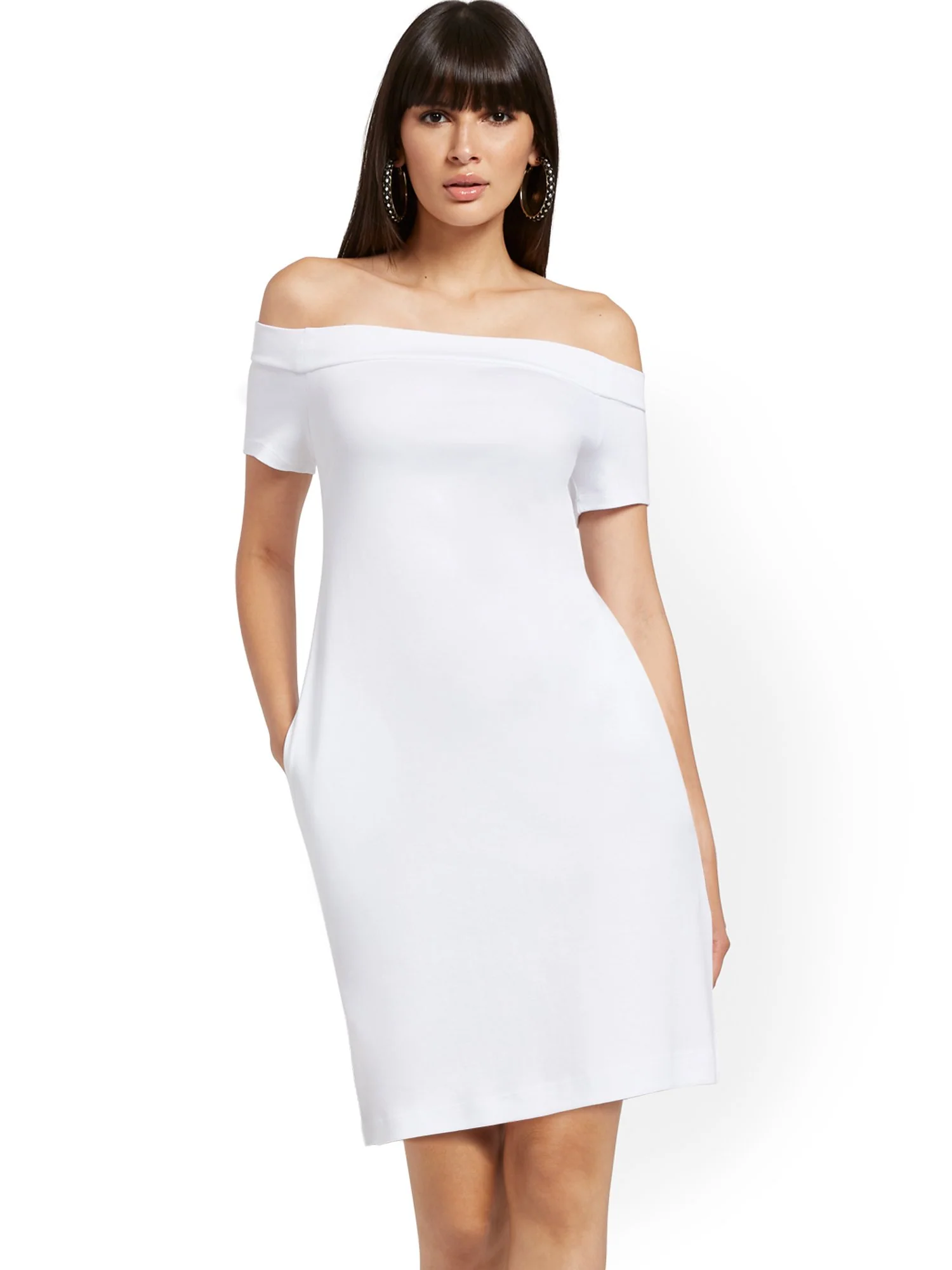 Cotton Off-The-Shoulder Dress - Image 5