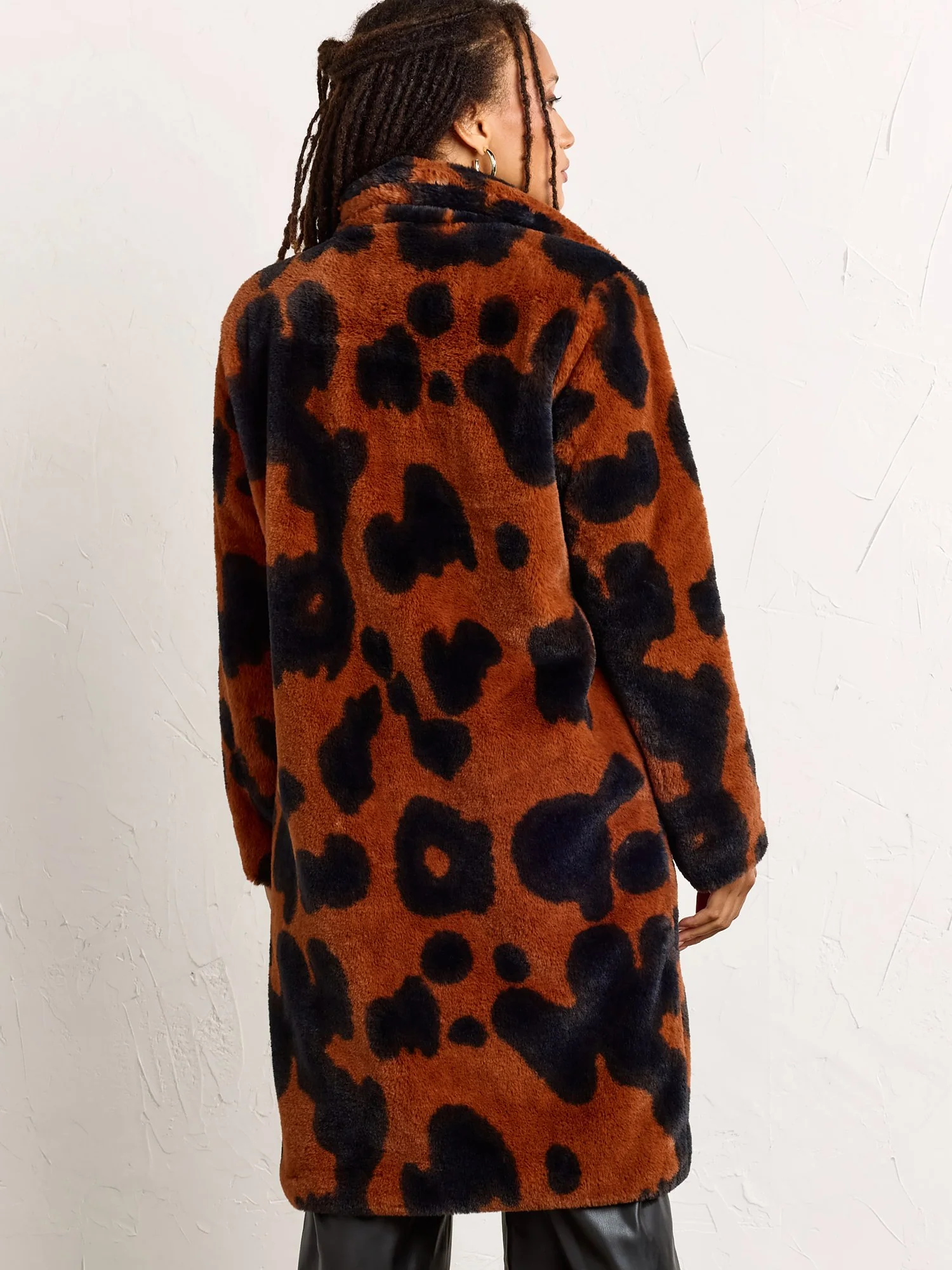 Stoosh Cowhide Print Faux Fur Coat - Brands We Love - Image 4