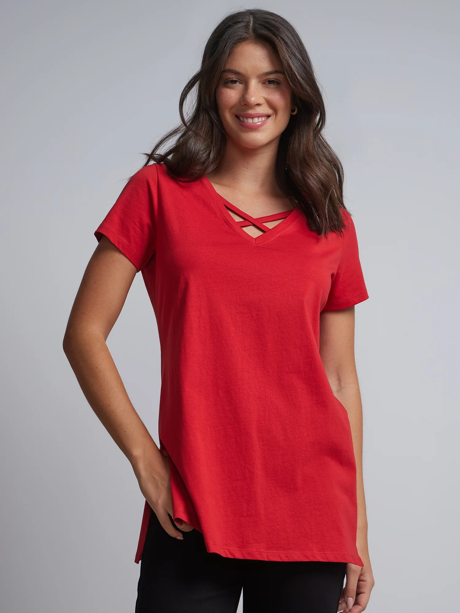 Criss-Cross Front Tunic Top - Image 13