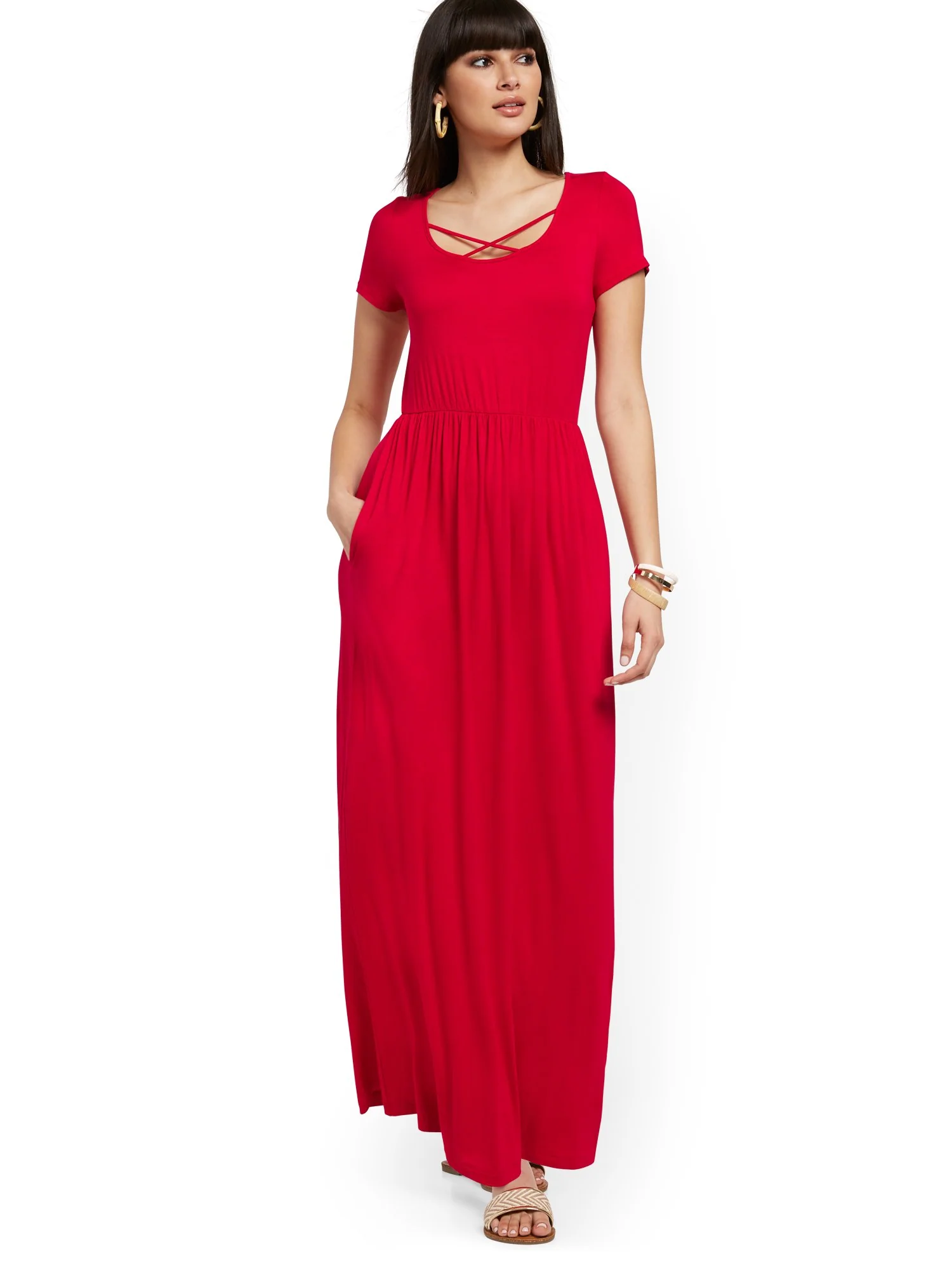 Crisscross-Front Maxi Dress - Image 2