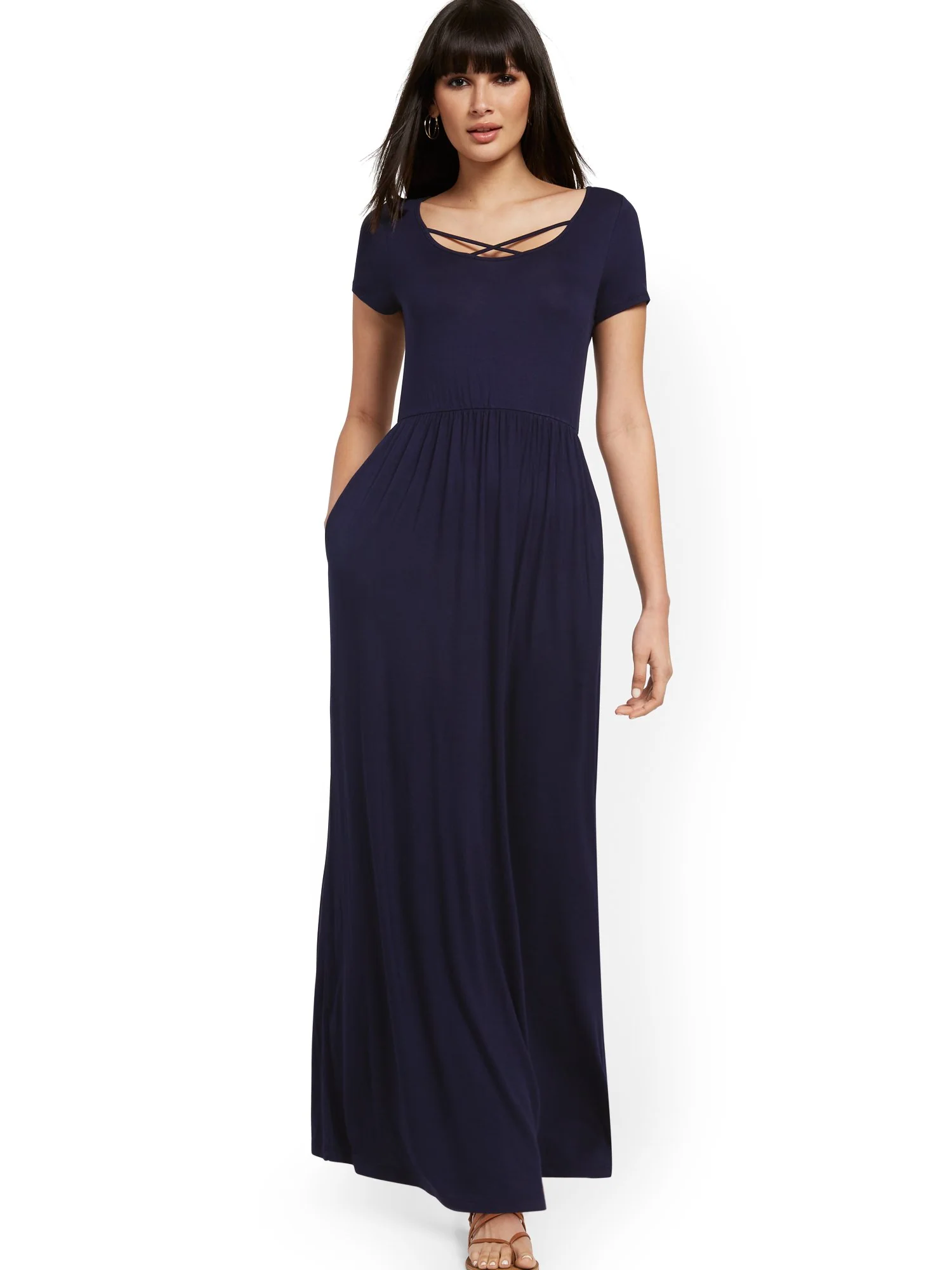 Crisscross-Front Maxi Dress - Image 4