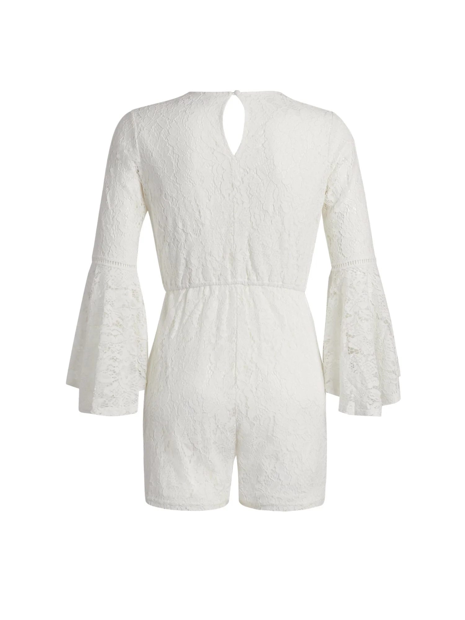 Crochet Bell-Sleeve Romper - Image 3