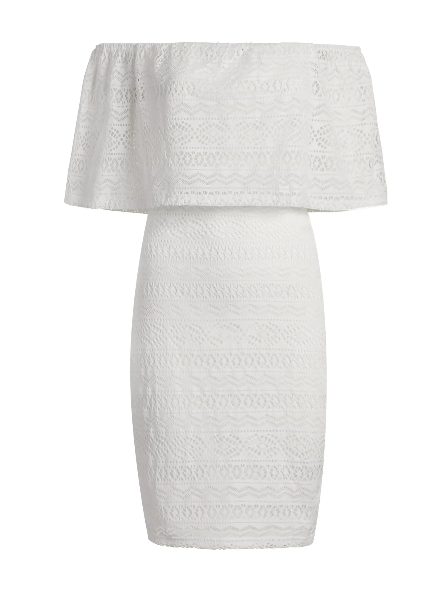 Crochet Off-The-Shoulder Sheath Dress - Image 2