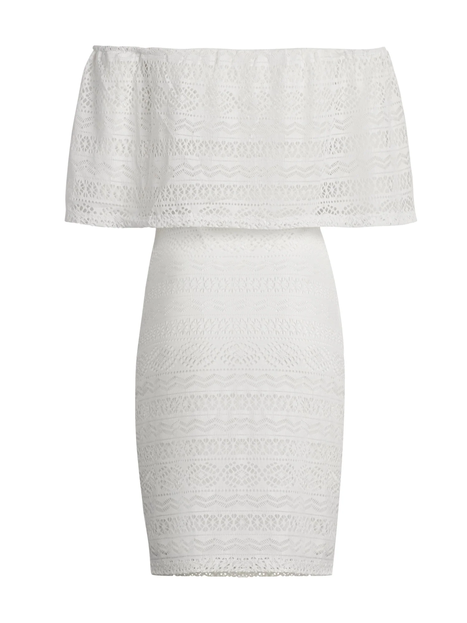 Crochet Off-The-Shoulder Sheath Dress - Image 3