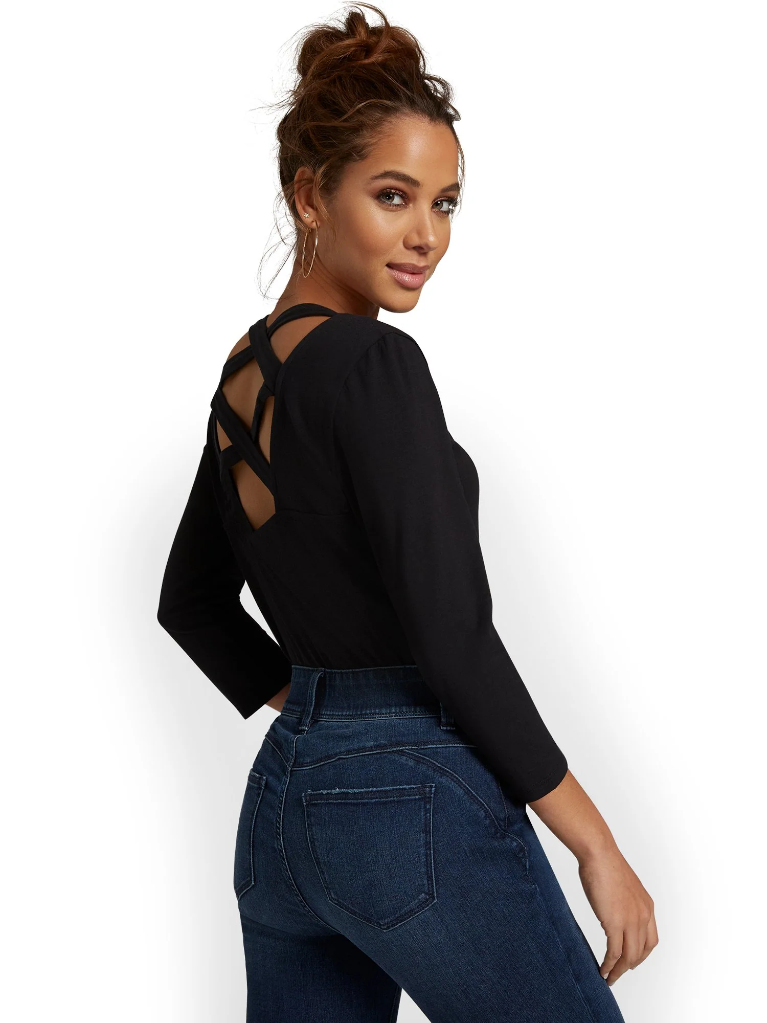Cut-Out Back City Tee