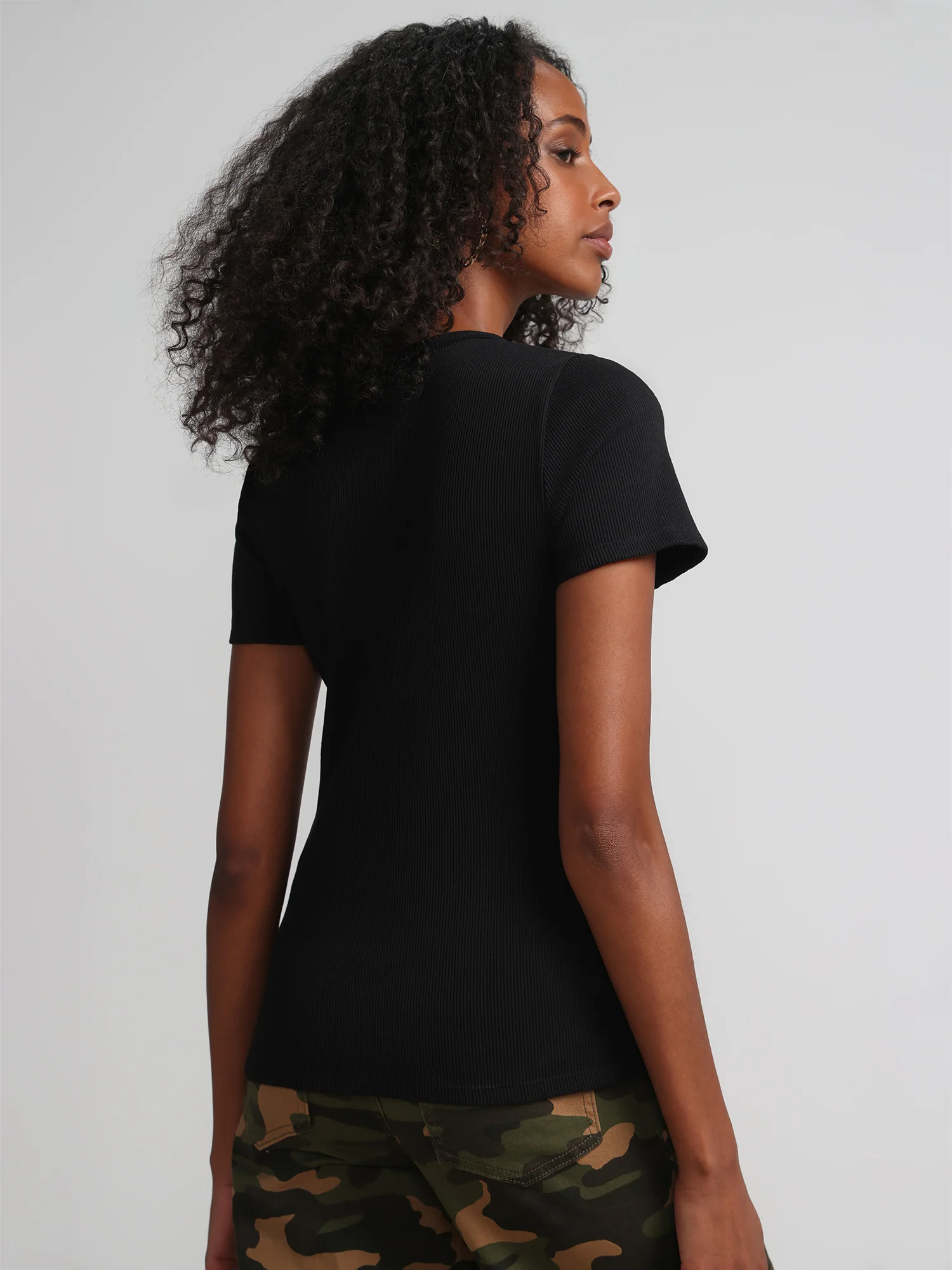 Cut-Out Front Crewneck Tee - Image 3
