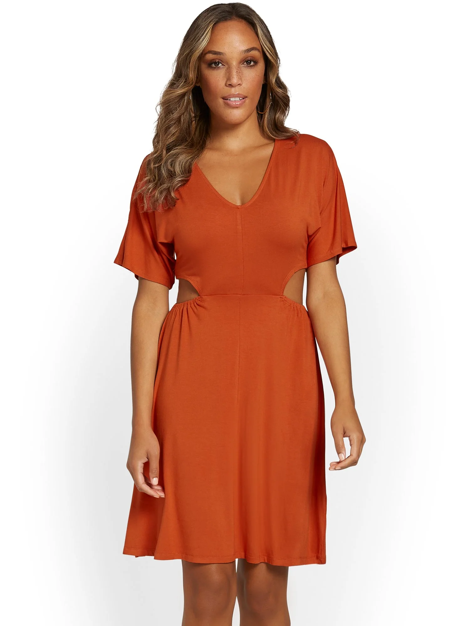Cut-Out Knit Mini Dress - Image 10