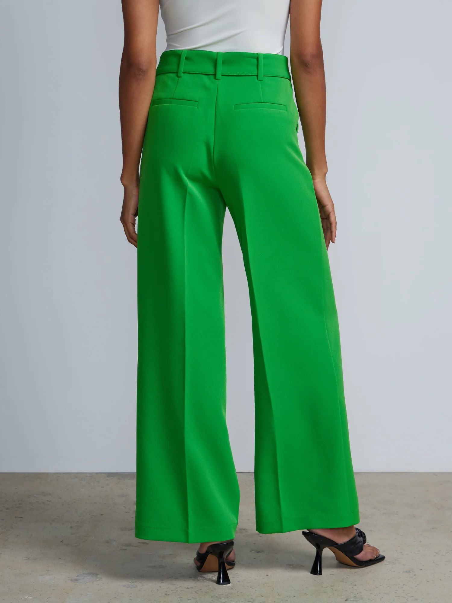 High Rise D-Ring Belt Wide Leg Pants - Image 13