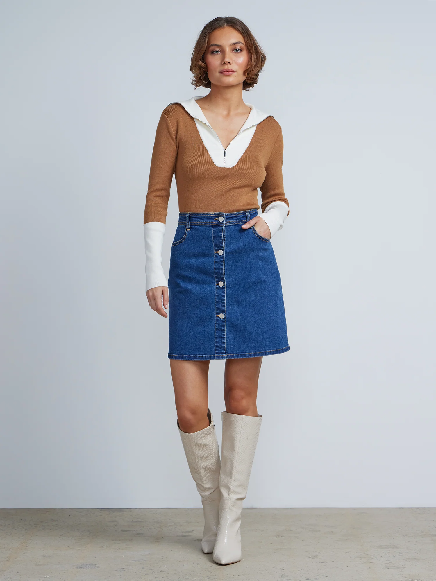 Denim Mini Skirt - Image 4