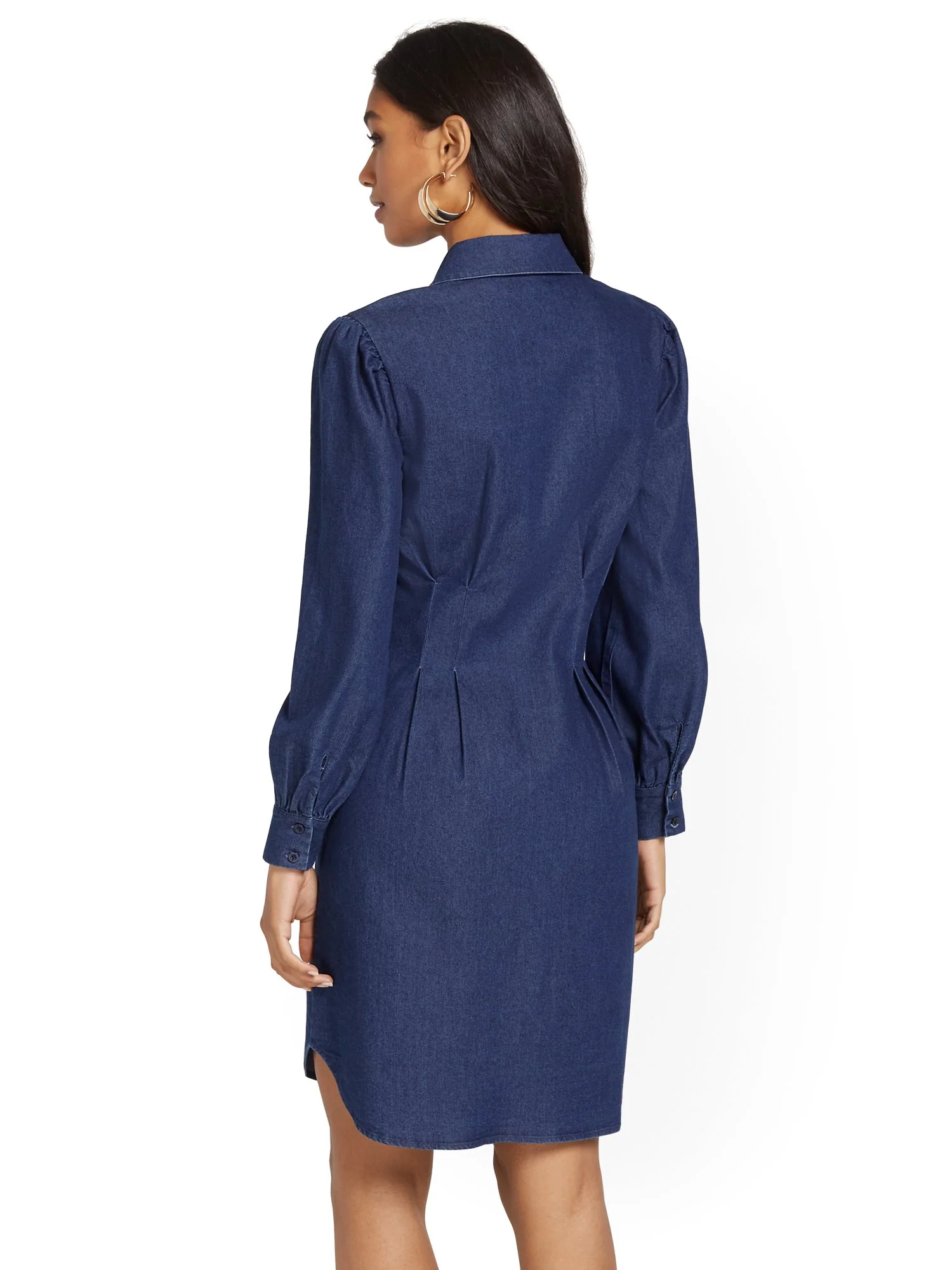 Denim Poplin Corset Dress - Image 3