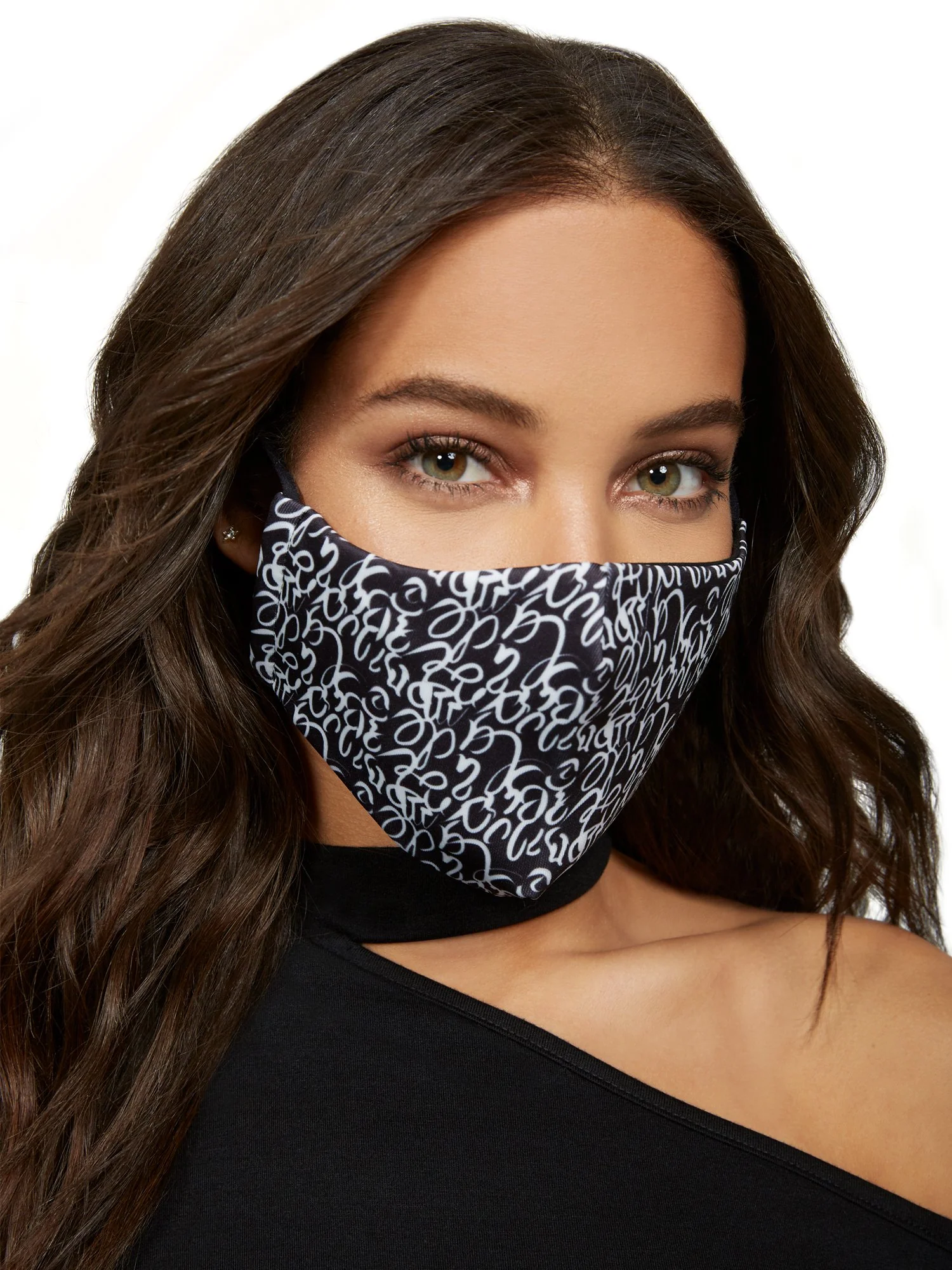 Doodle Script Face Mask - Image 2