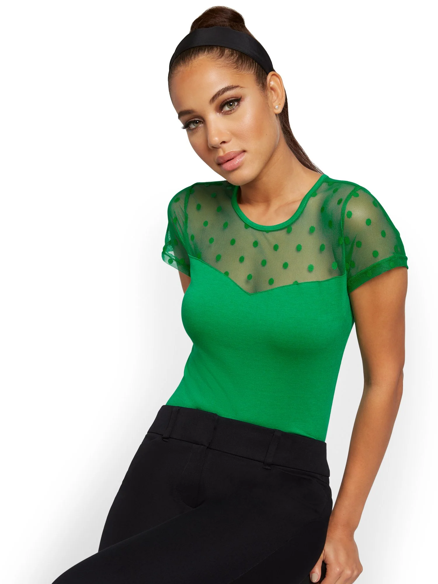 Dot Mesh Top - Image 5