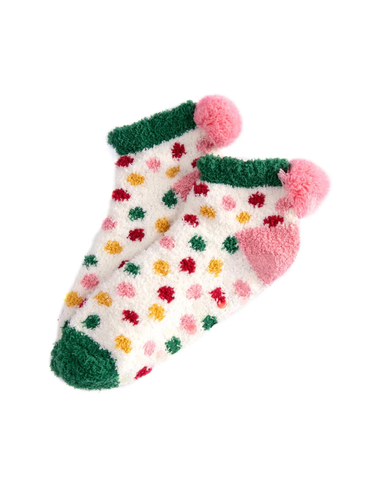 Shiraleah Dot Plush Home Socks, Multicolor - Brands We Love - Image 2