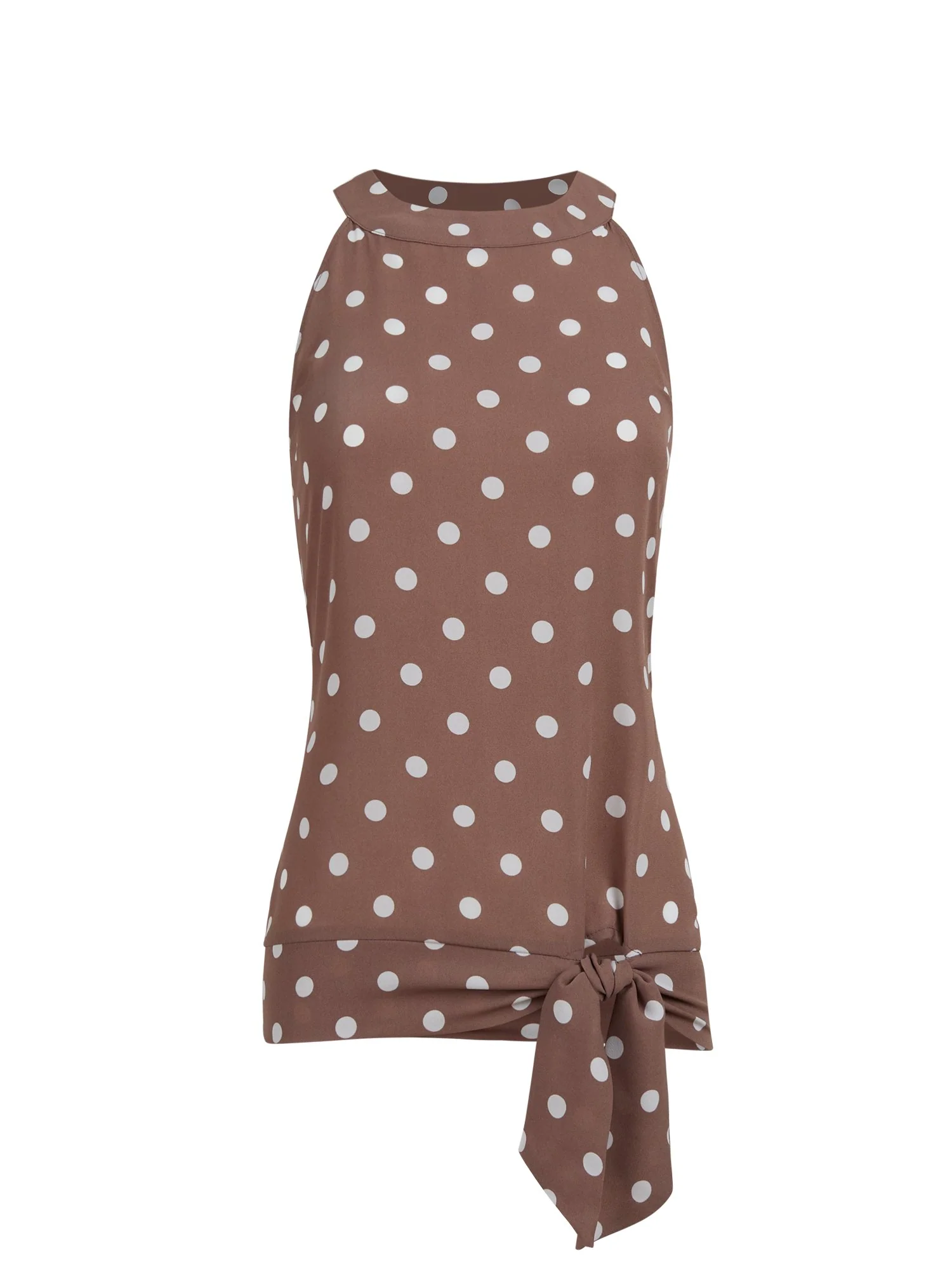 Dot-Print Halter Top - Image 9