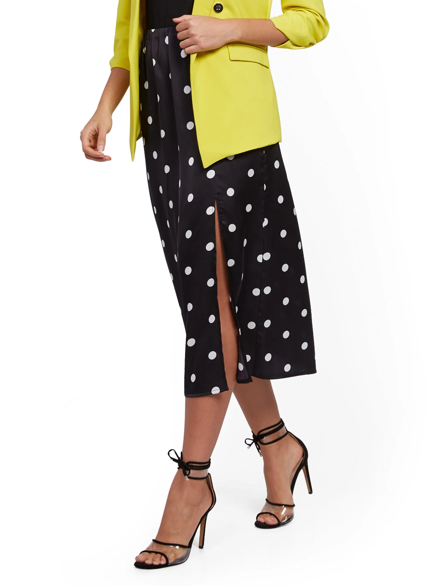Dot-Print Midi Slip Skirt - 7th Avenue - Image 2