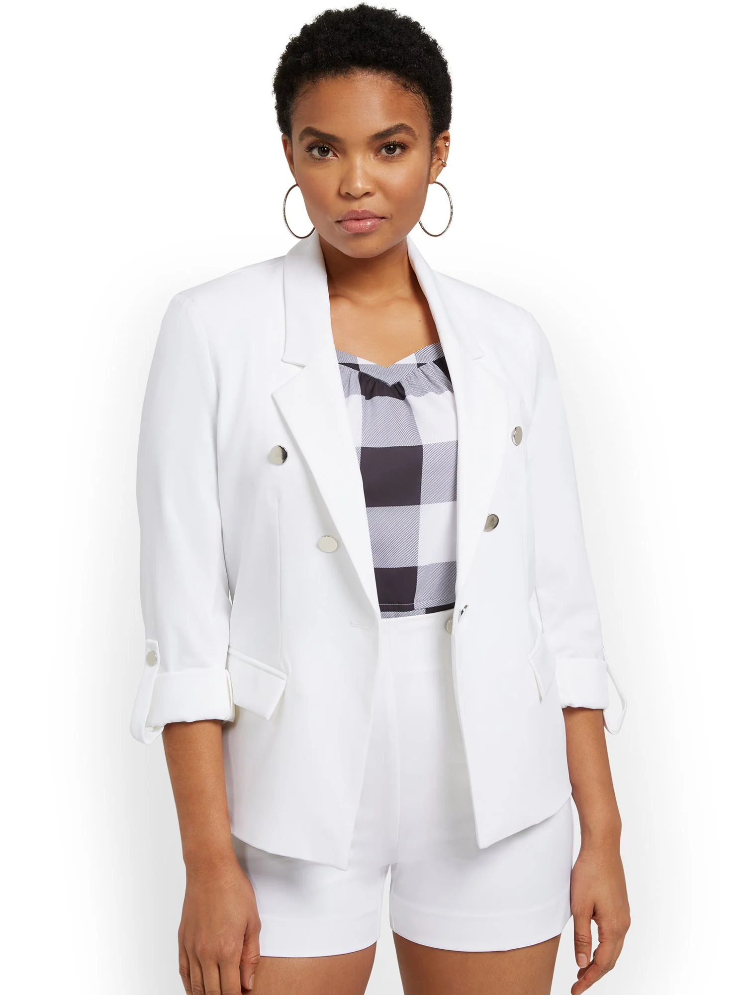 Double-Breasted Metal-Button Jacket - Image 2