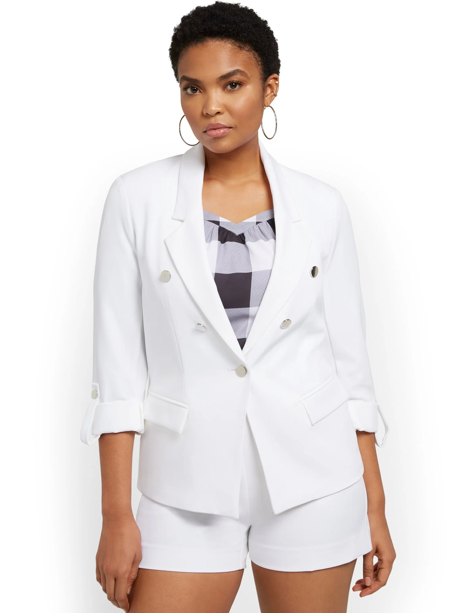 Double-Breasted Metal-Button Jacket - Image 4