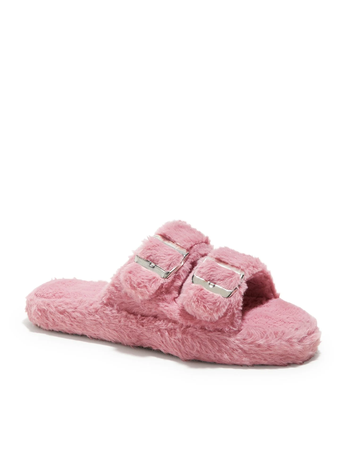 Double-Buckle Faux-Fur Slippers - Image 8