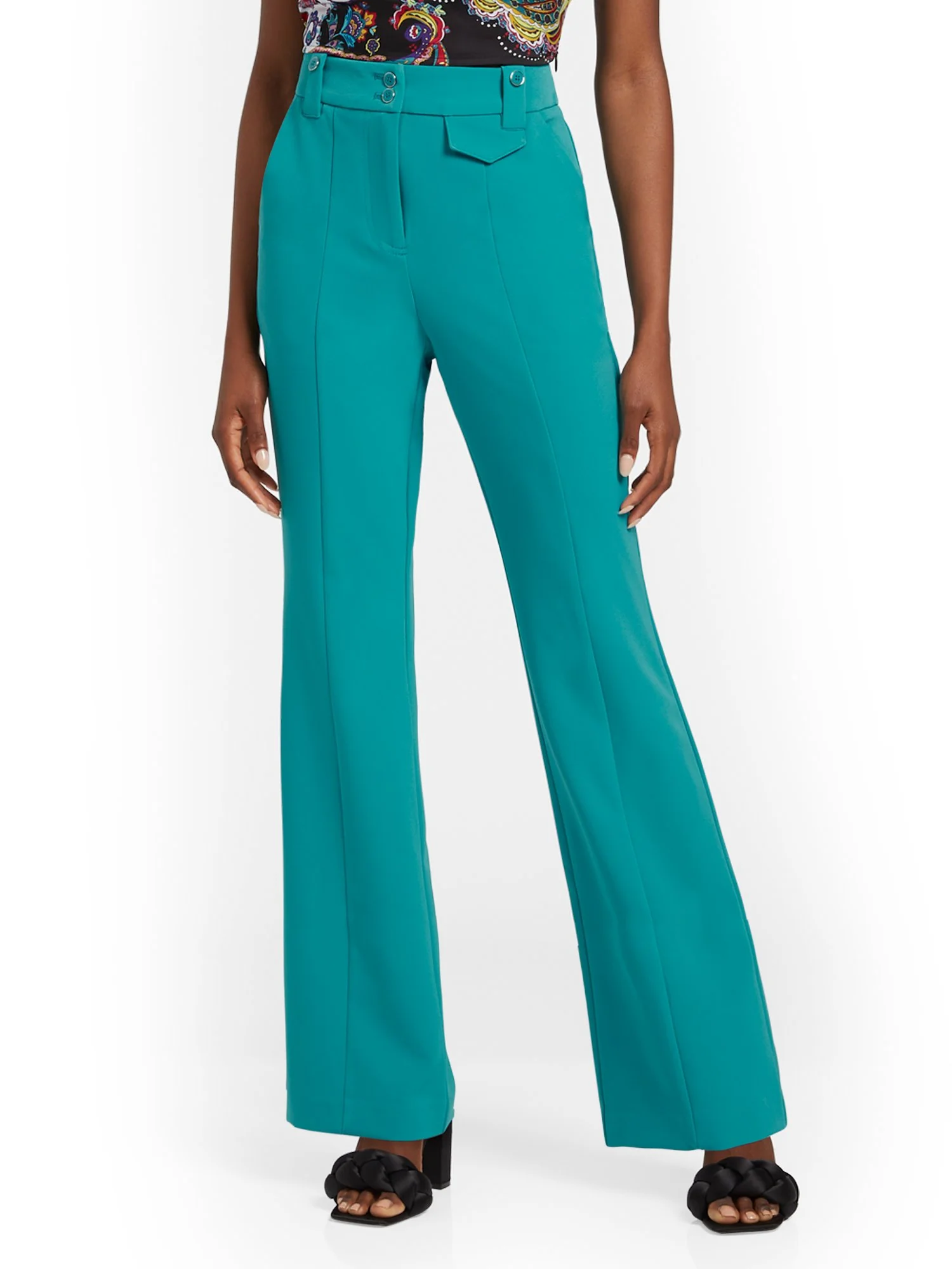 Double-Button Wide-Leg Pant - Image 7