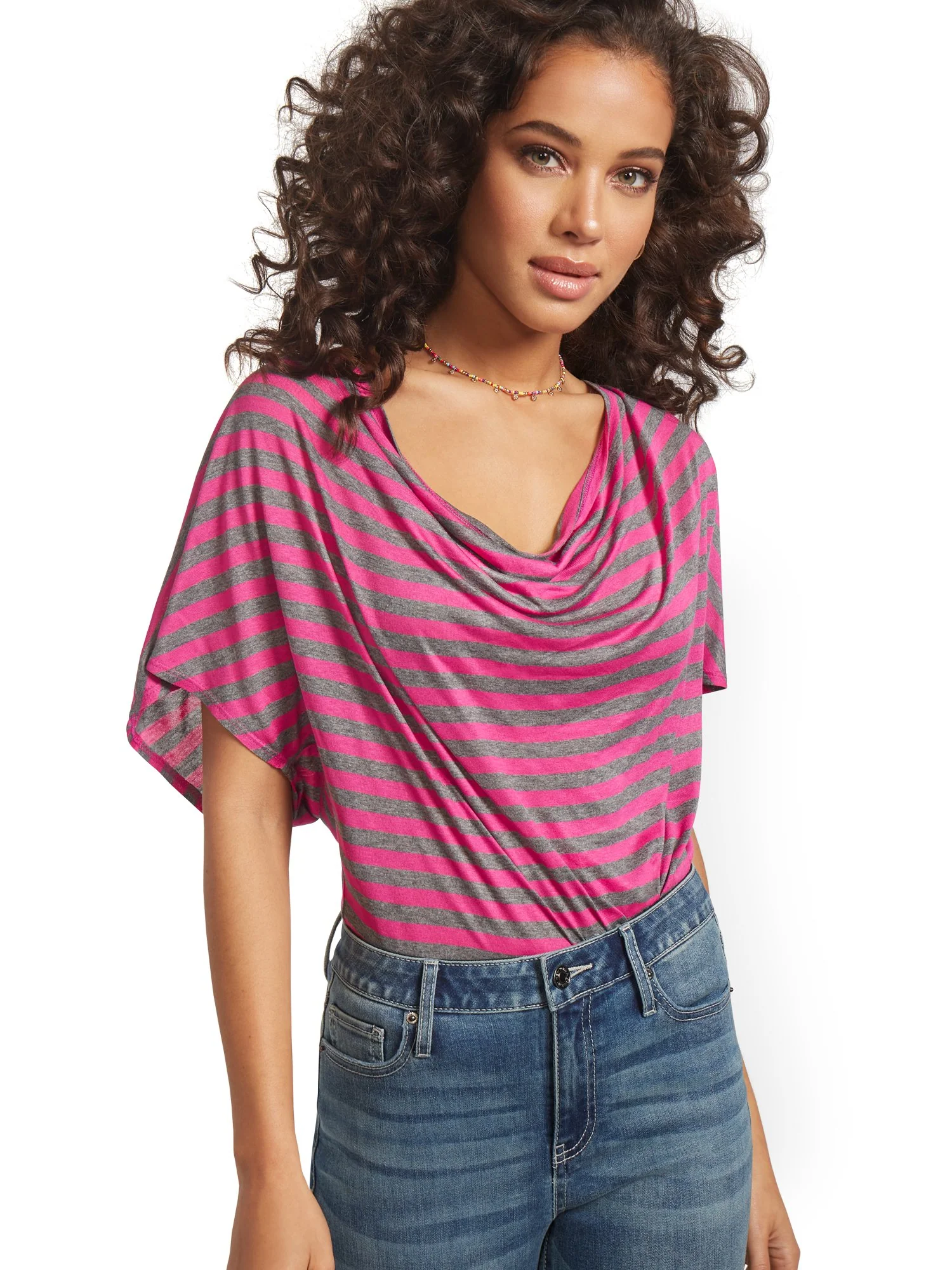 Drape-Front Flutter-Sleeve Top - Sweet Pea - Image 13