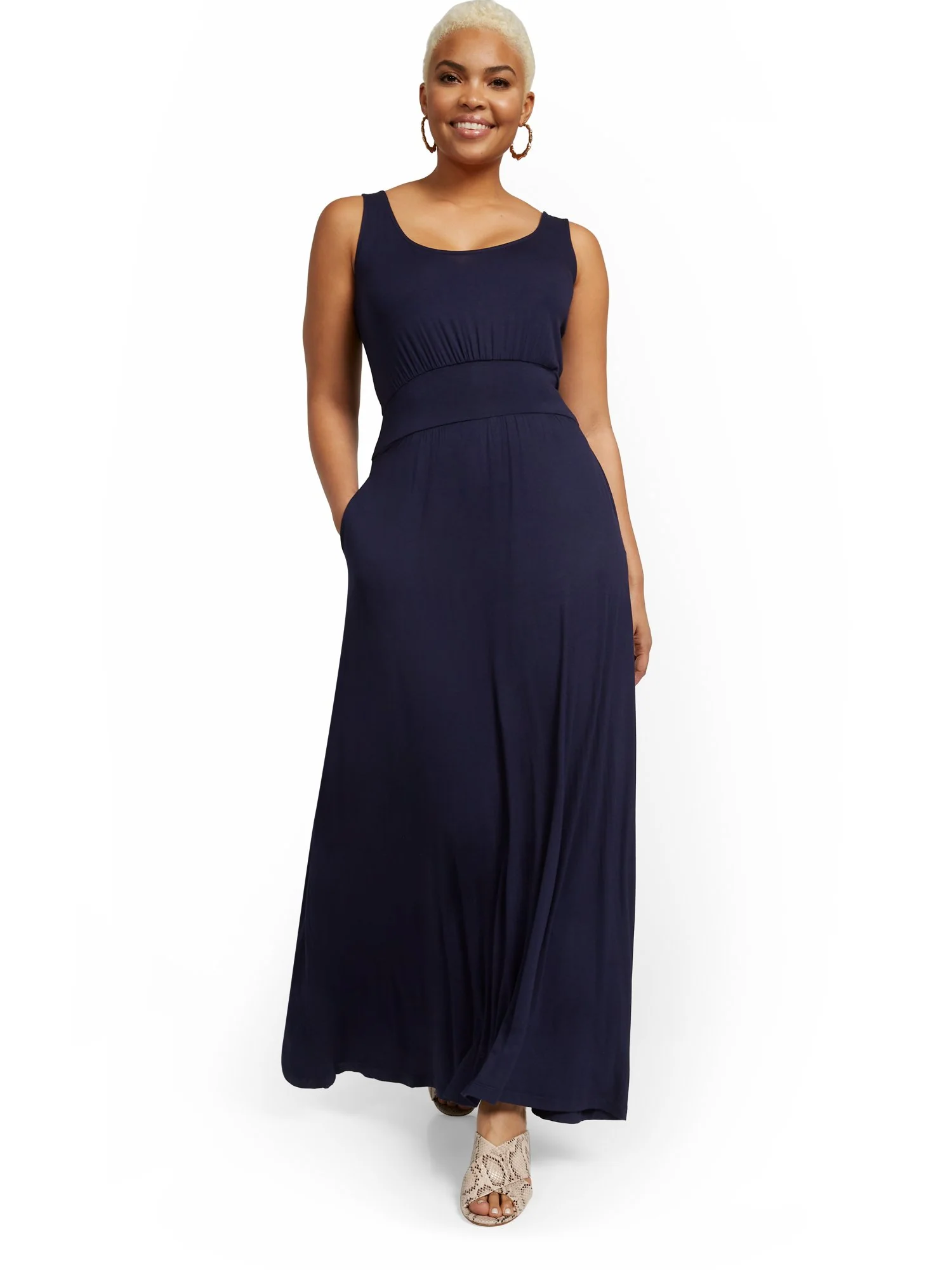 Drapey Scoopneck Maxi Dress - Image 2