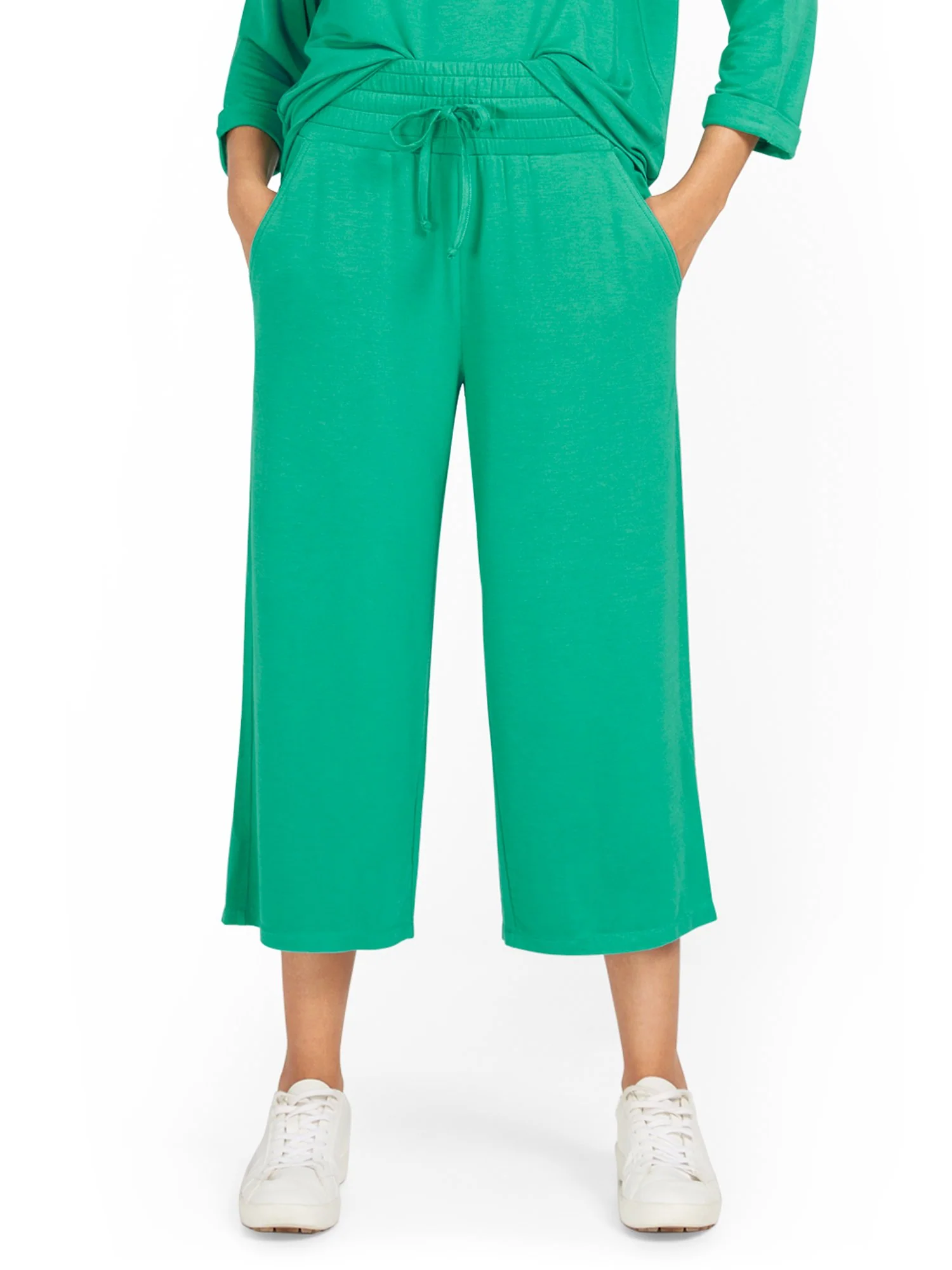 Dreamy French Terry Wide-Leg Capri Pant - Image 5