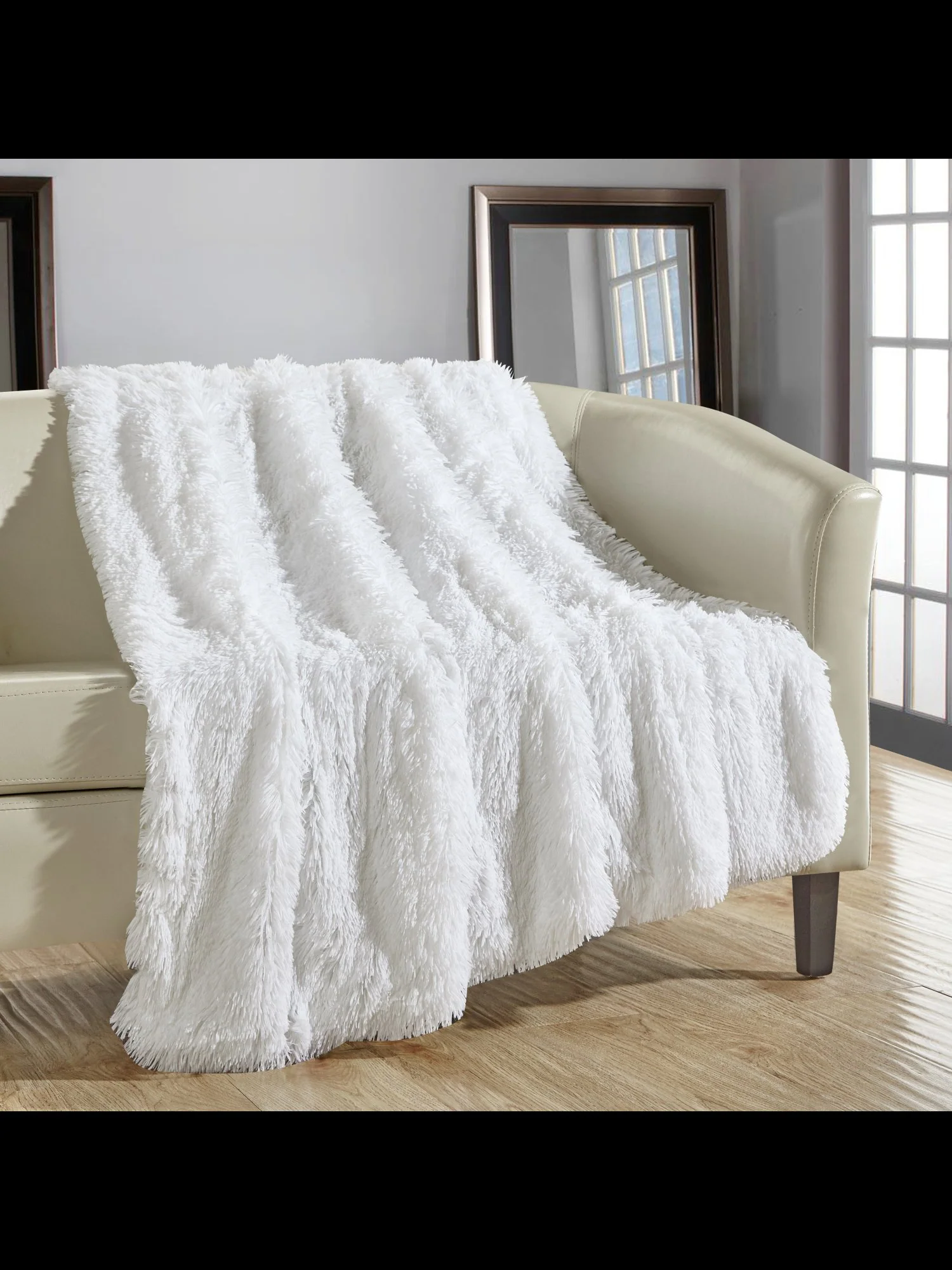 Elana Ultra Plush Faux-Fur Throw Blanket - NY&C x Chic Home - Image 13