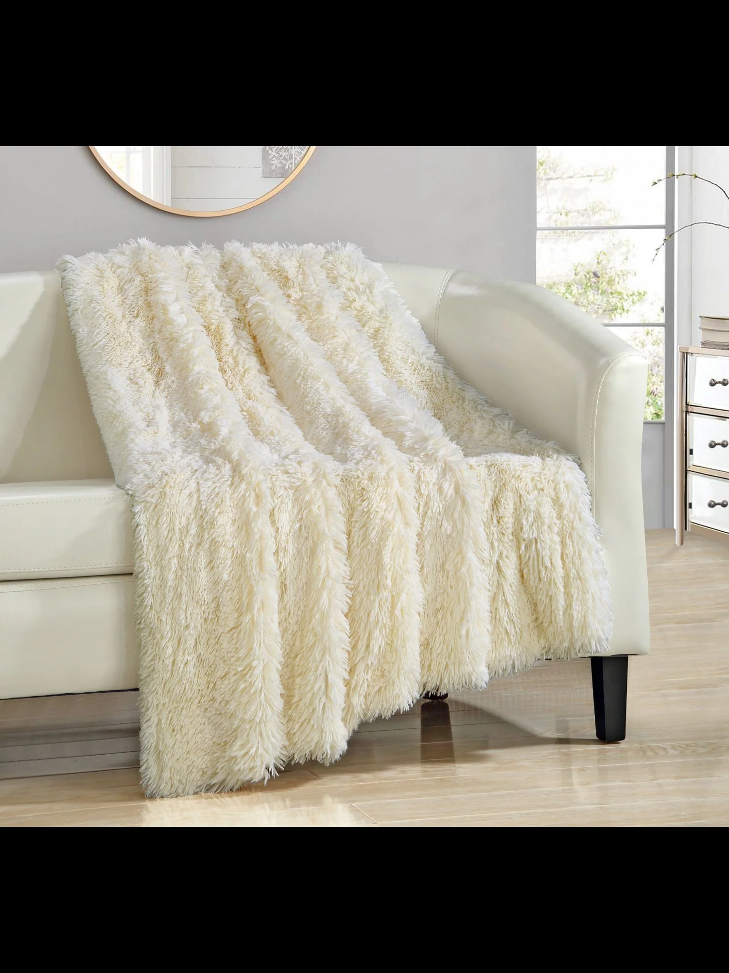 Elana Ultra Plush Faux-Fur Throw Blanket - NY&C x Chic Home - Image 4