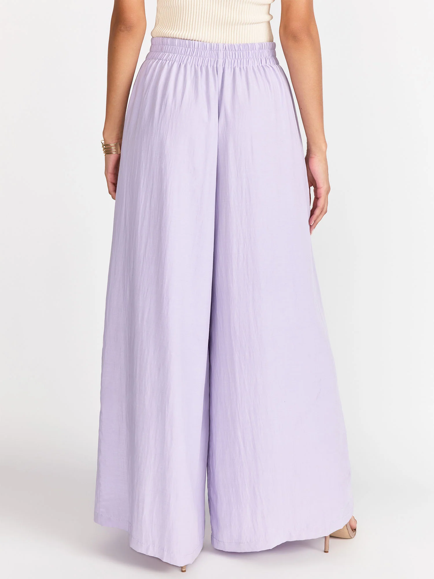 Elastic Waist Wide Leg Pants - DO+BE - Image 4