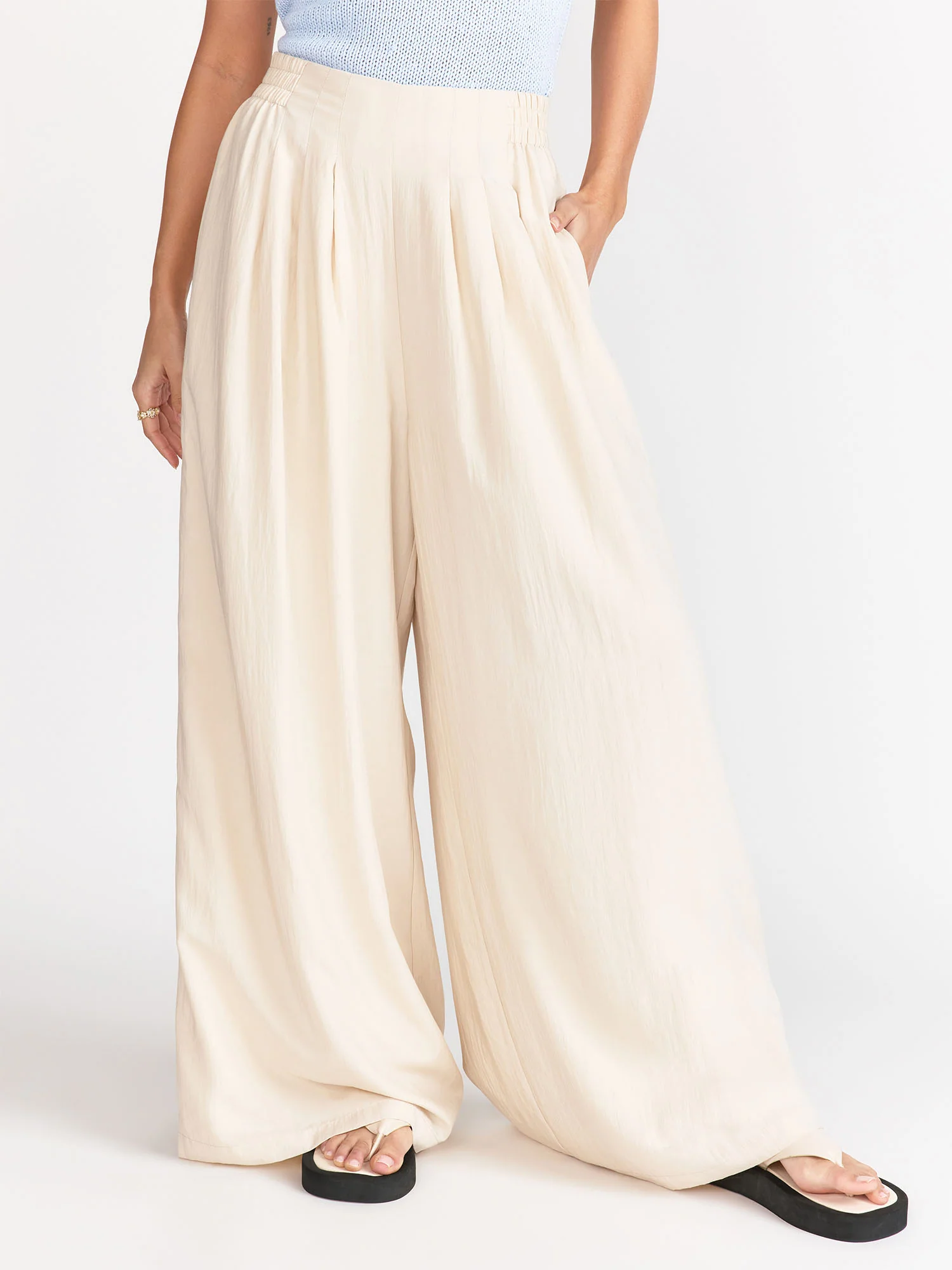 Elastic Waist Wide Leg Pant - DO+BE