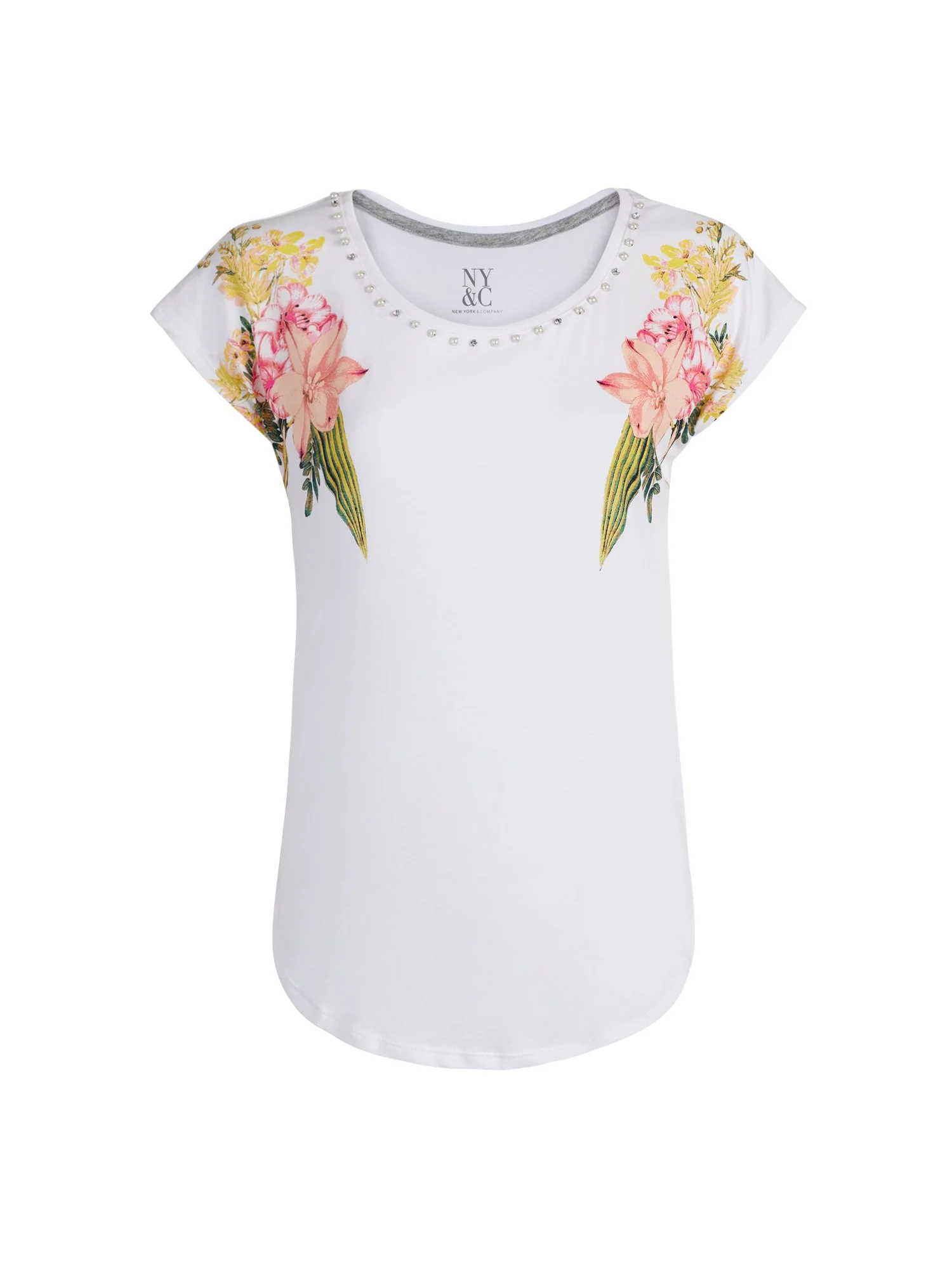 Embellished Floral Cotton Tee - Image 2