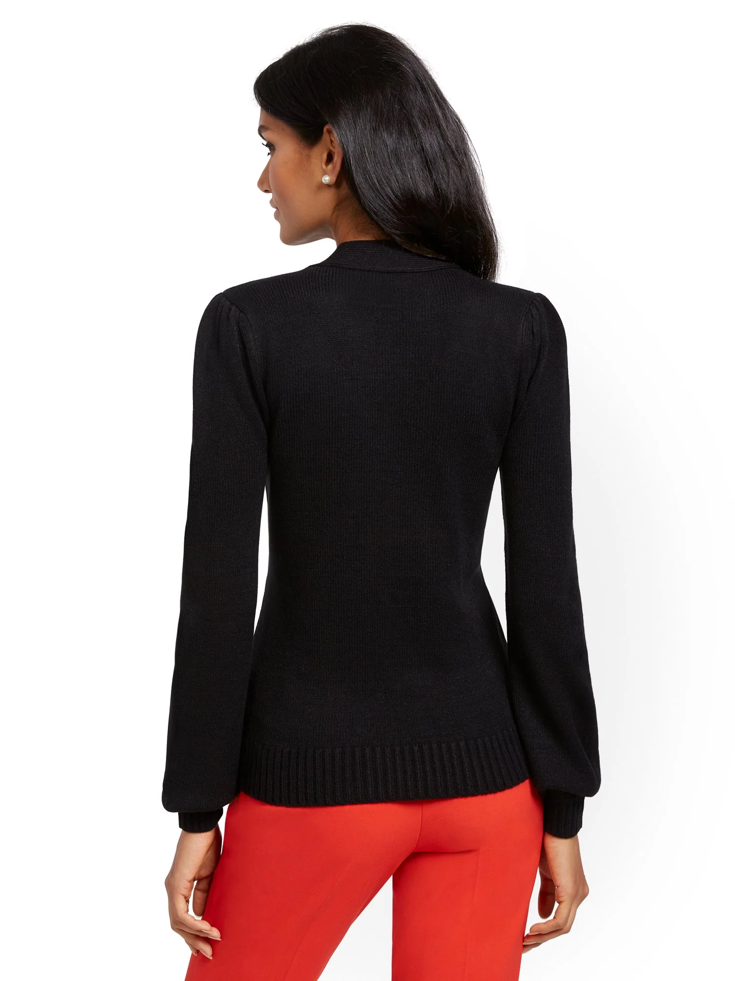 Embellished Tie-Neck Sweater - Image 3